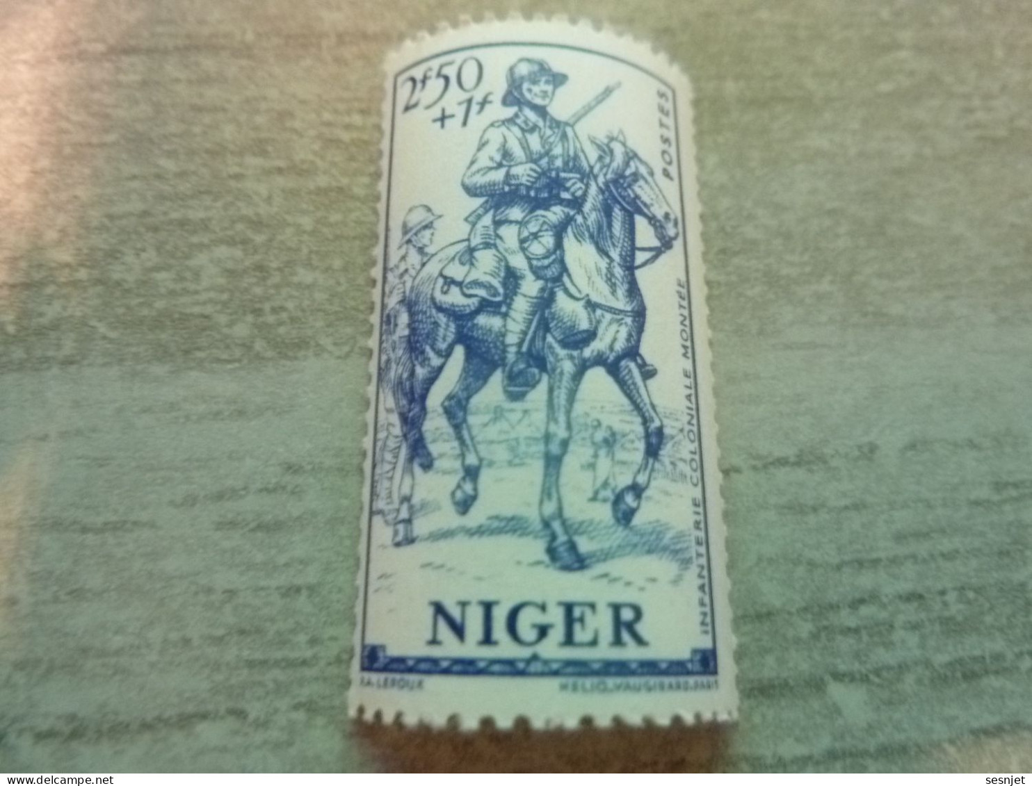 Niger - Défense De L'Empire - Infanterie Coloniale Montée - 2f.50+1f. - Yt 88 - Bleu - Neuf Sans Trace - Année 1941 - - Unused Stamps