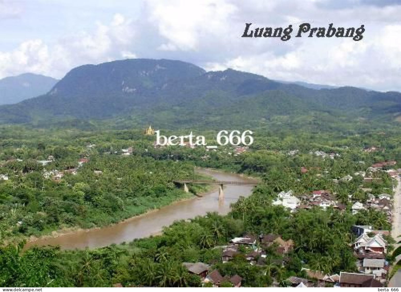 Laos Luang Prabang Aerial View UNESCO New Postcard - Laos