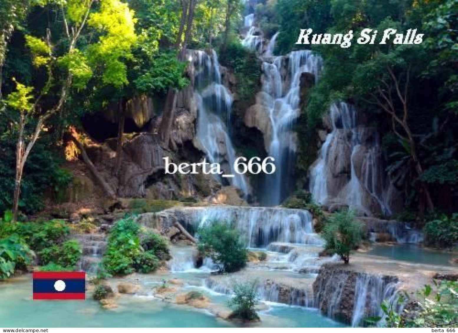 Laos Kuang Si Falls New Postcard - Laos