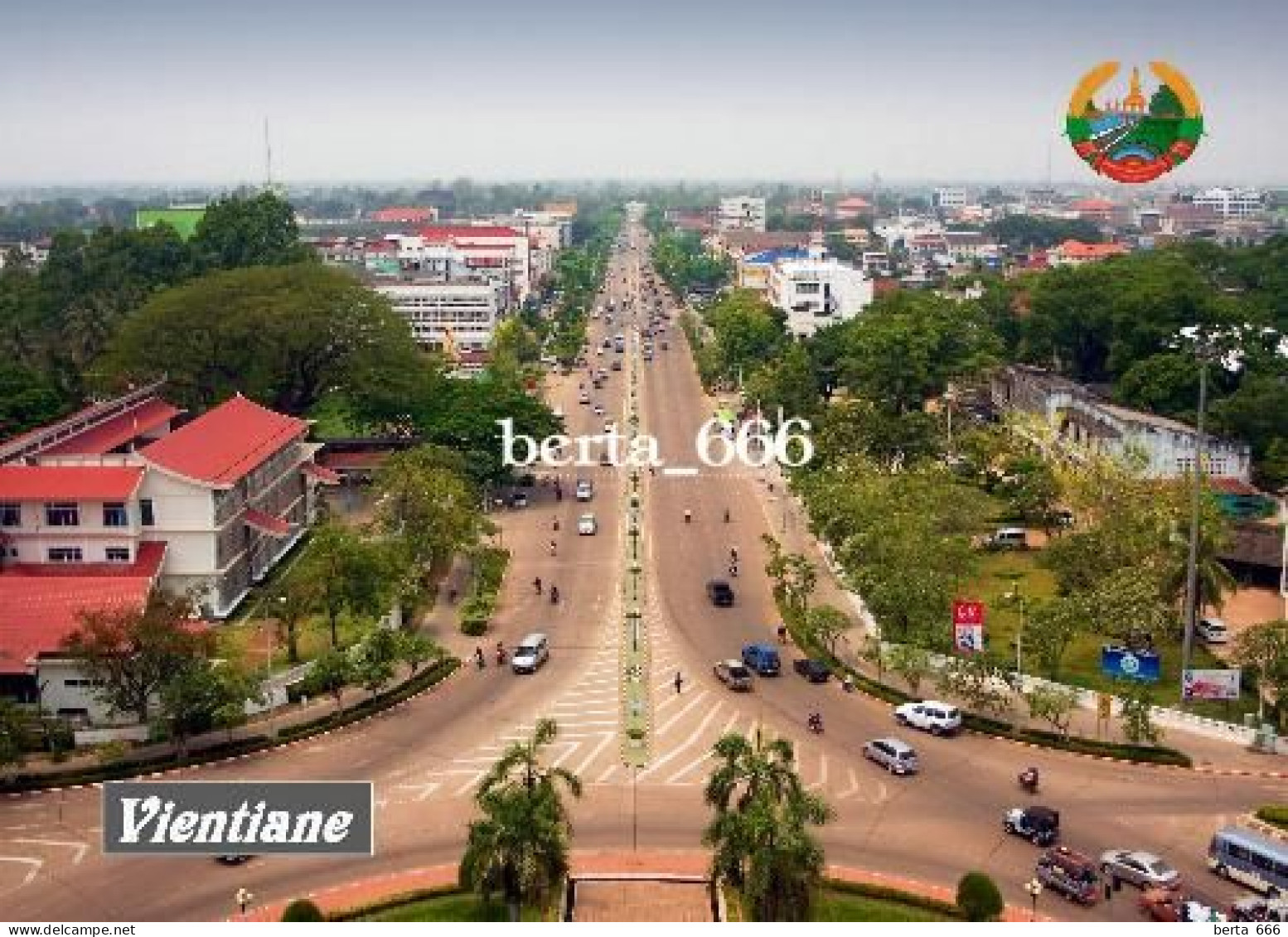 Laos Vientiane Vientiane Overview New Postcard - Laos