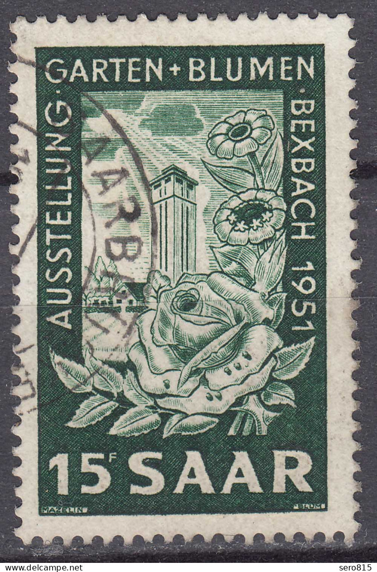 Saarland 1951 Mi. 307 – Ausstellung Garten + Blumen Gestempelt Used     (70548 - Andere & Zonder Classificatie