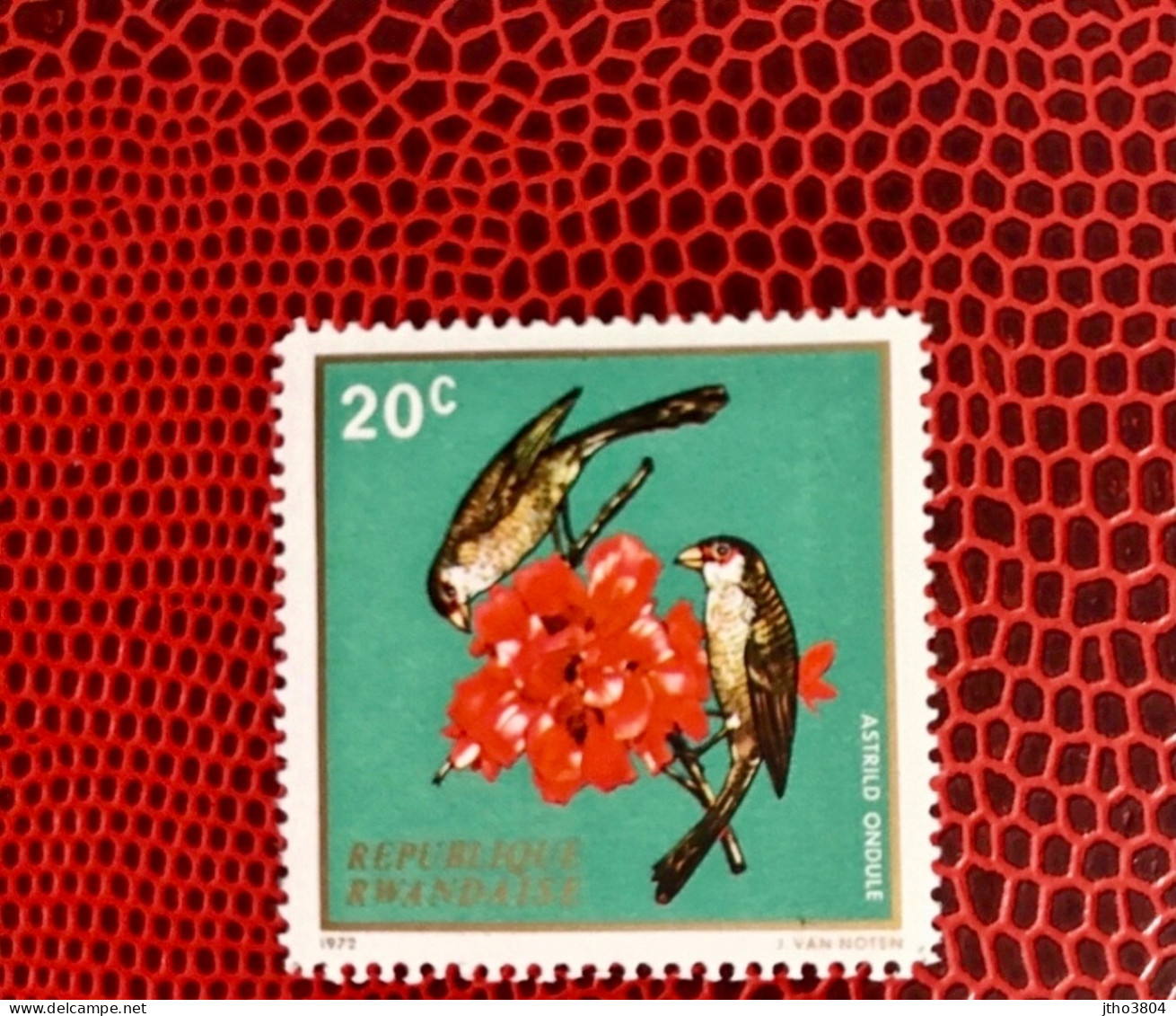 RWANDA 1972 1v MNH ** YT 464  Pájaro Bird Pássaro Vogel Ucello Oiseau - Pappagalli & Tropicali