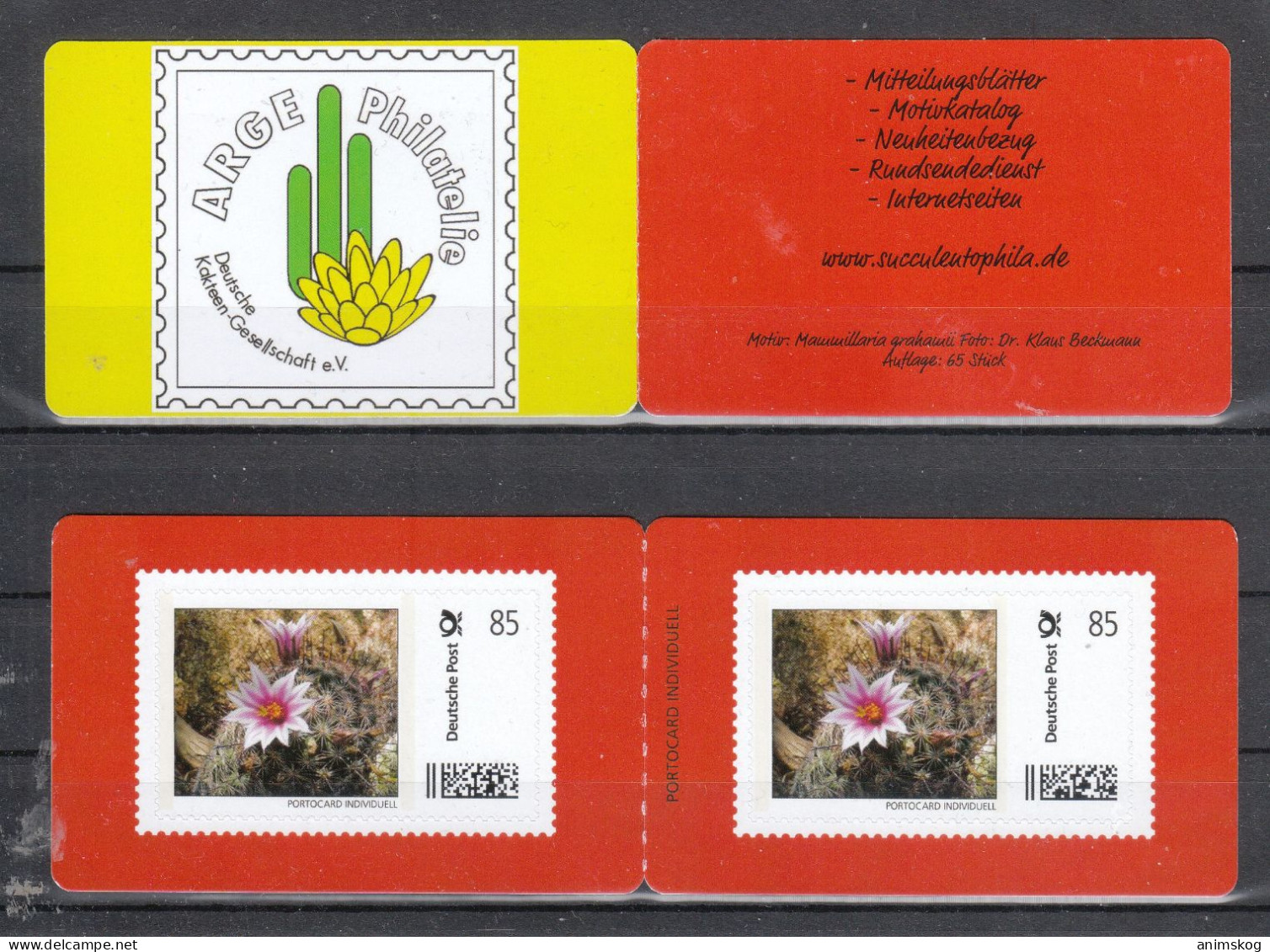 Deutschland**, Markenheft Personalisierte Ausgabe, Sukkulente / Germany, MNH, Booklet, Pers. Issue, Succulent - Cactusses