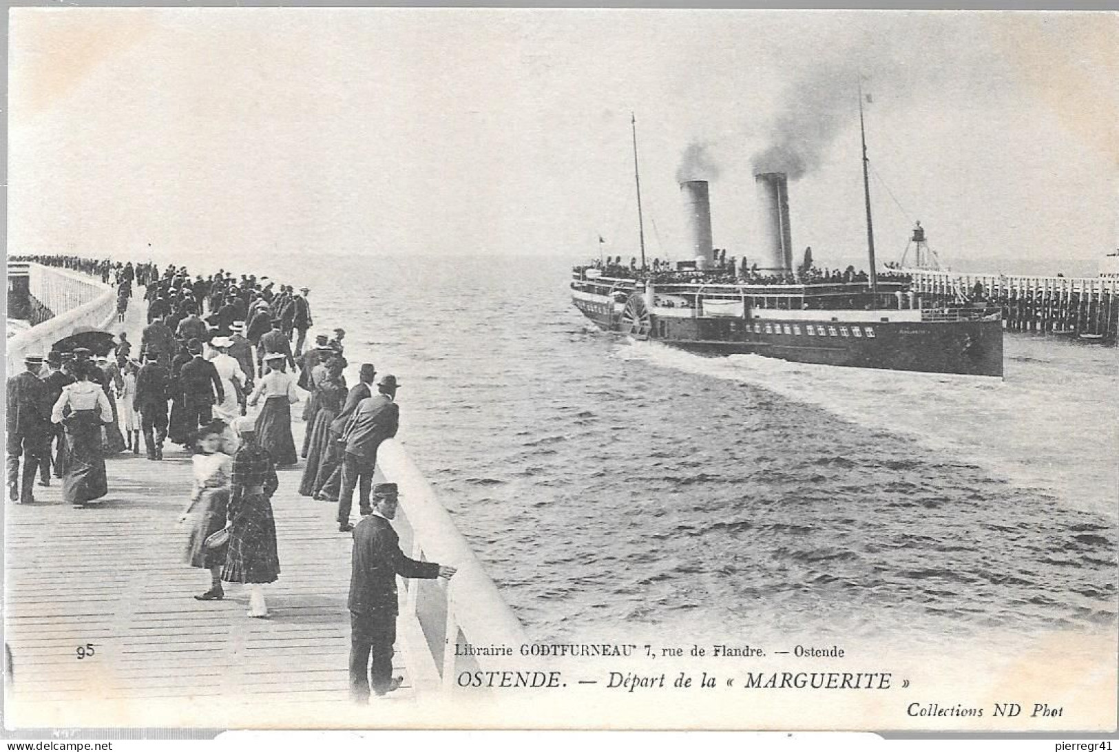 CPA-1910-OSTENDE-Départ De A Male LA  MARGUERITE-Vers La France-TBE - Ferries