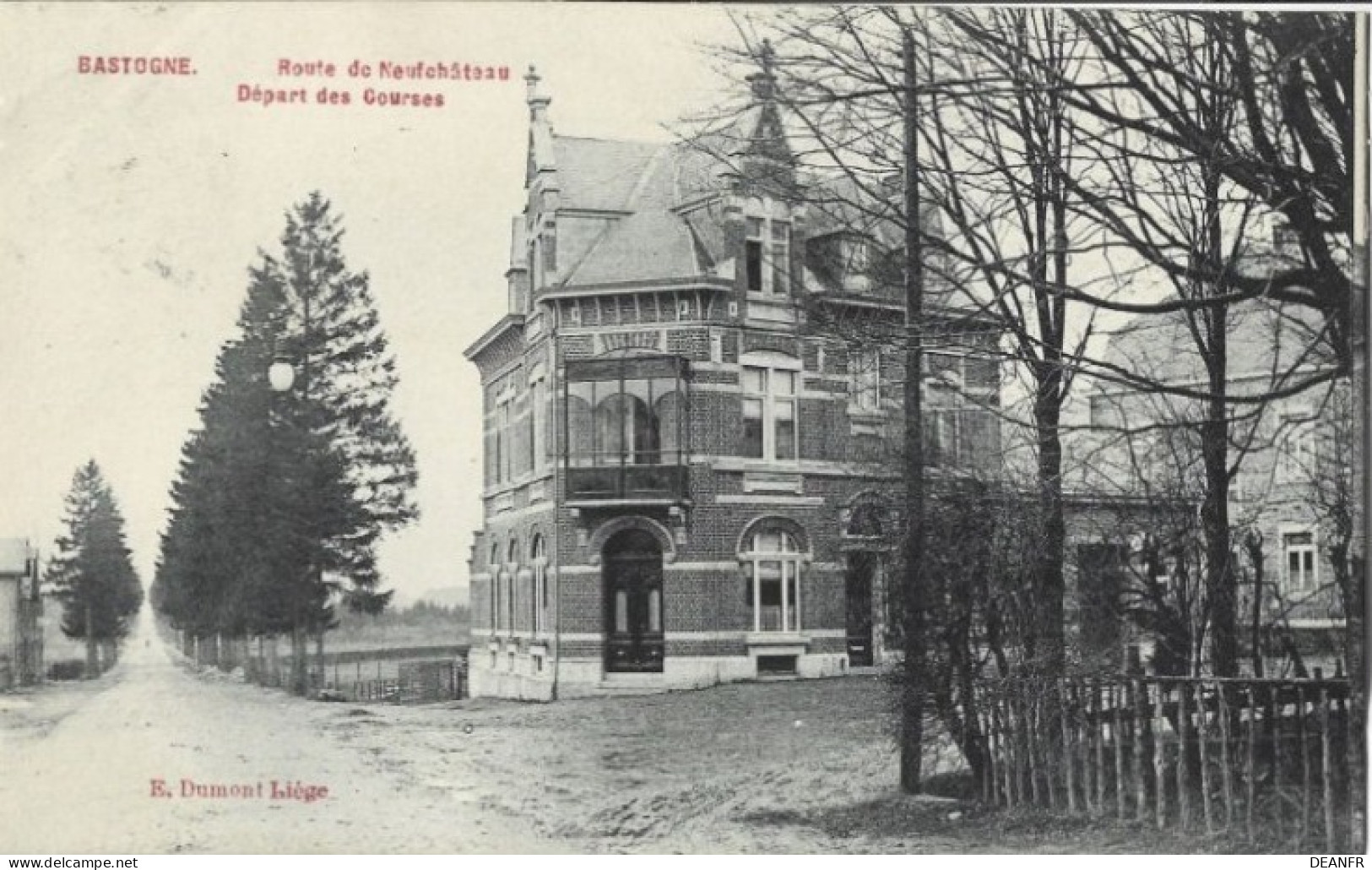 BASTOGNE : Route De Neufchâteau - Départ Des Courses. Carte Impeccable Et Peu Courante. - Bastogne