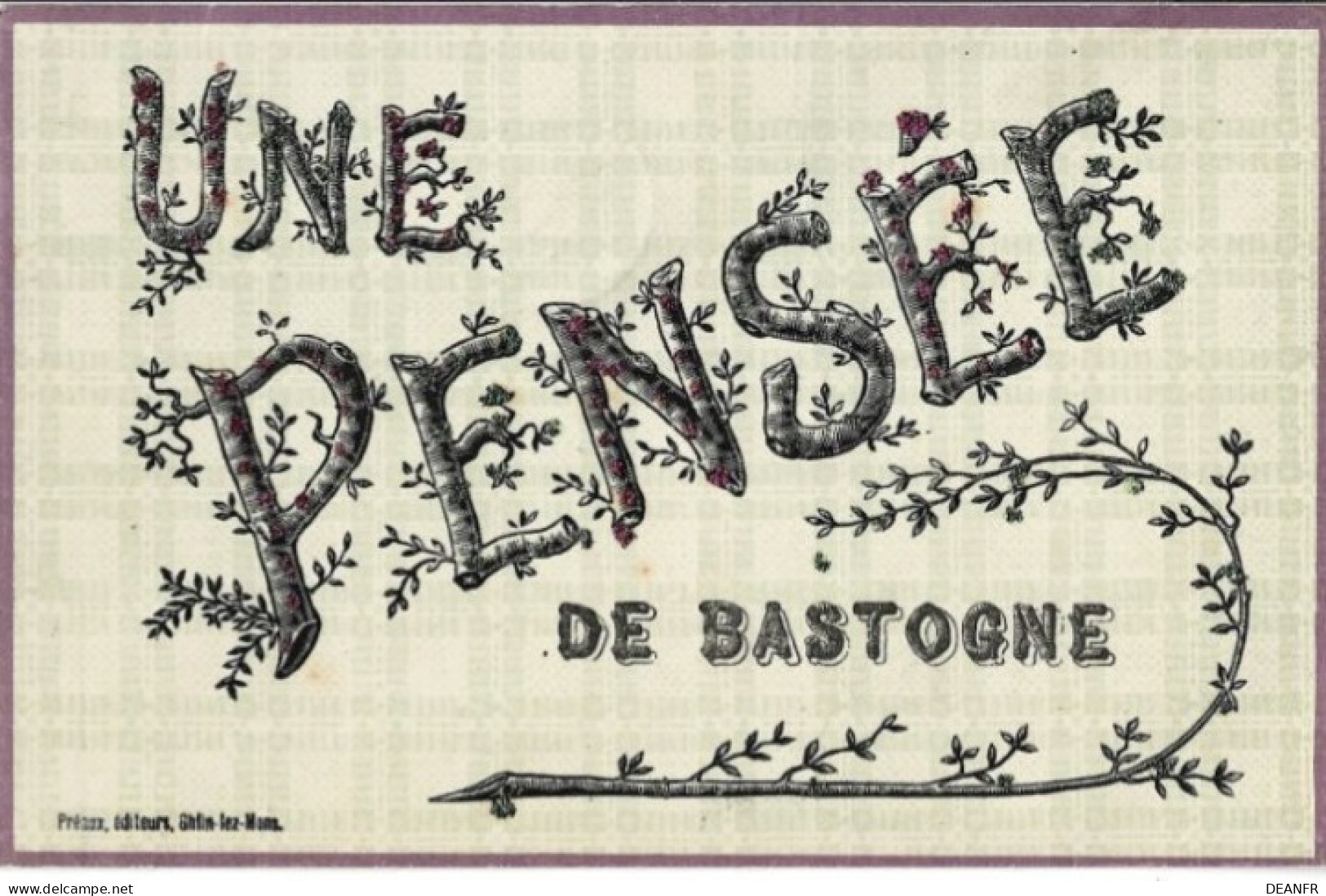BASTOGNE : Une Pensée De BASTOGNE. - Bastogne
