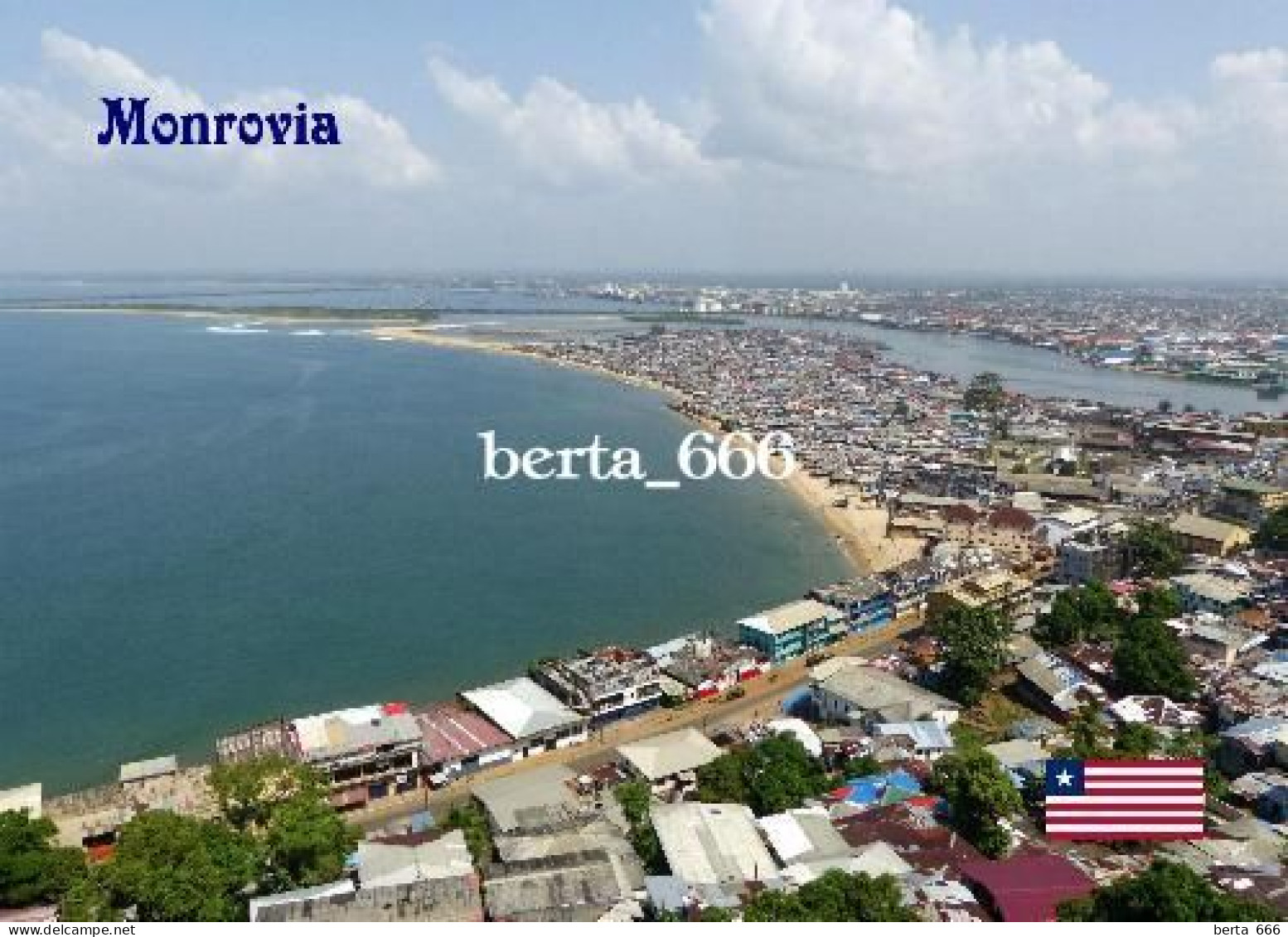 Liberia Monrovia West Point Aerial View New Postcard - Liberia