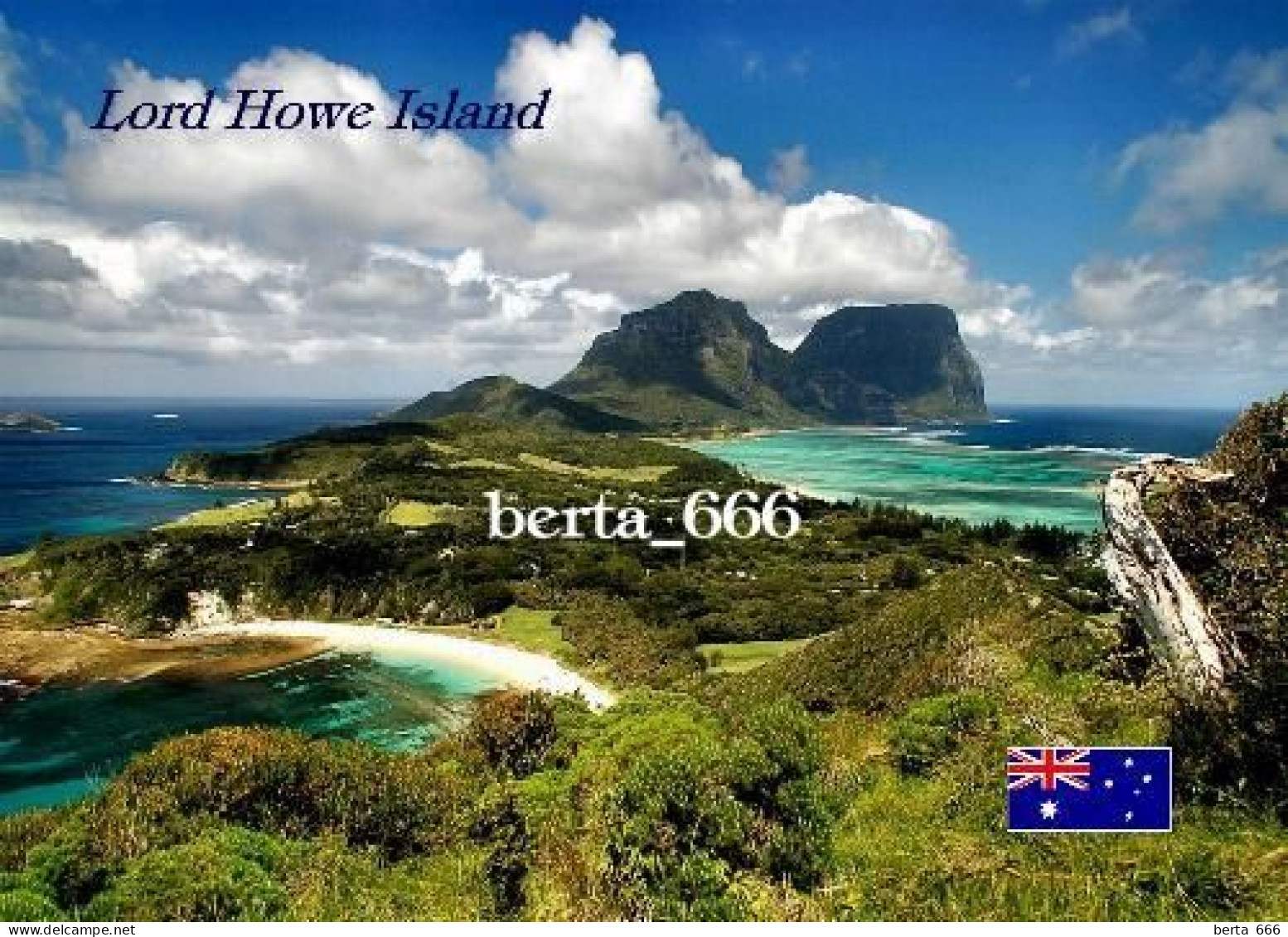 Australia Lord Howe Island UNESCO Overview New Postcard - Sonstige & Ohne Zuordnung