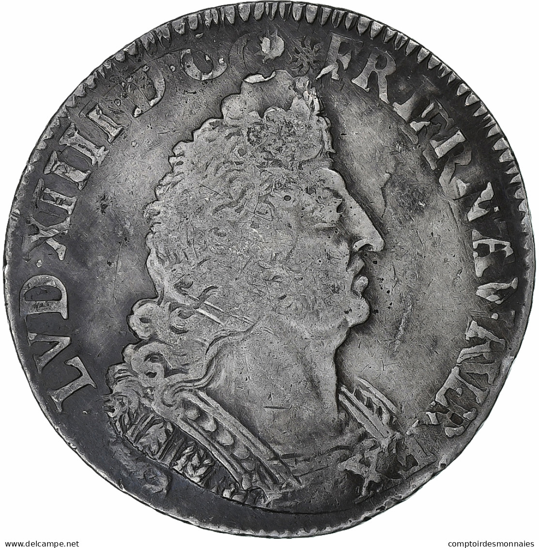 France, Louis XIV, 1/4 Ecu Aux Palmes, 1693, Paris, Réformé, Argent, TB+ - 1643-1715 Louis XIV Le Grand