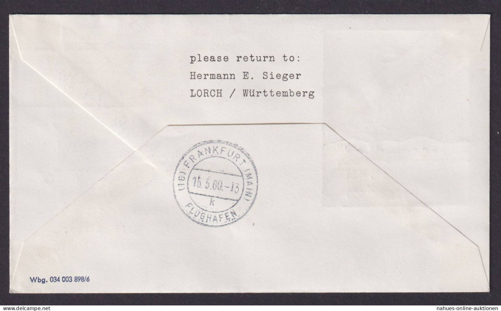 Flugpost Brief Air Mail Lufthansa Erstflug LH 451 San Francisco USA Paris - Cartas & Documentos