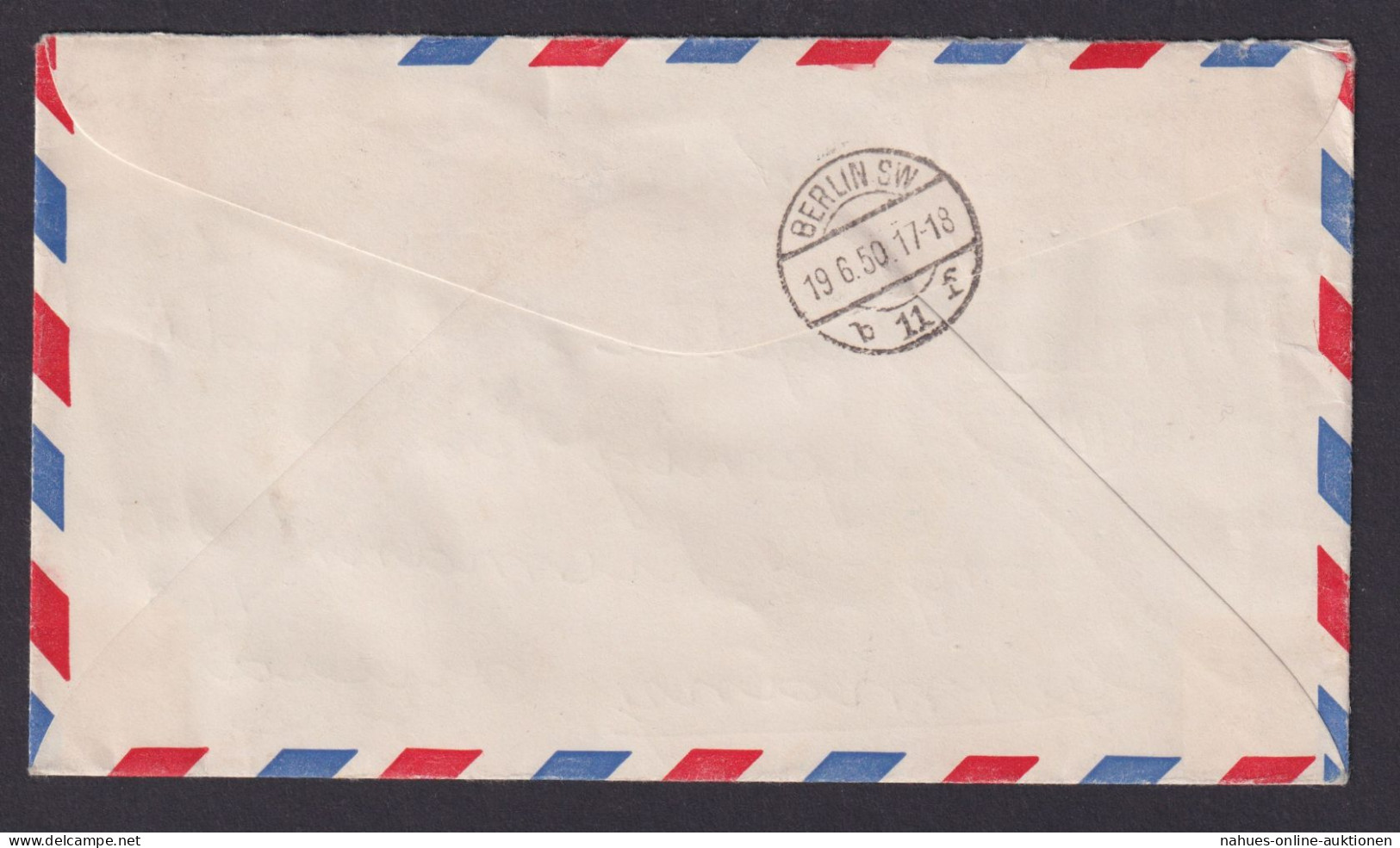 Flugpost Brief Air Mail USA Flushing Queens New York Nach Leipzig 16.6.1950 - Briefe U. Dokumente