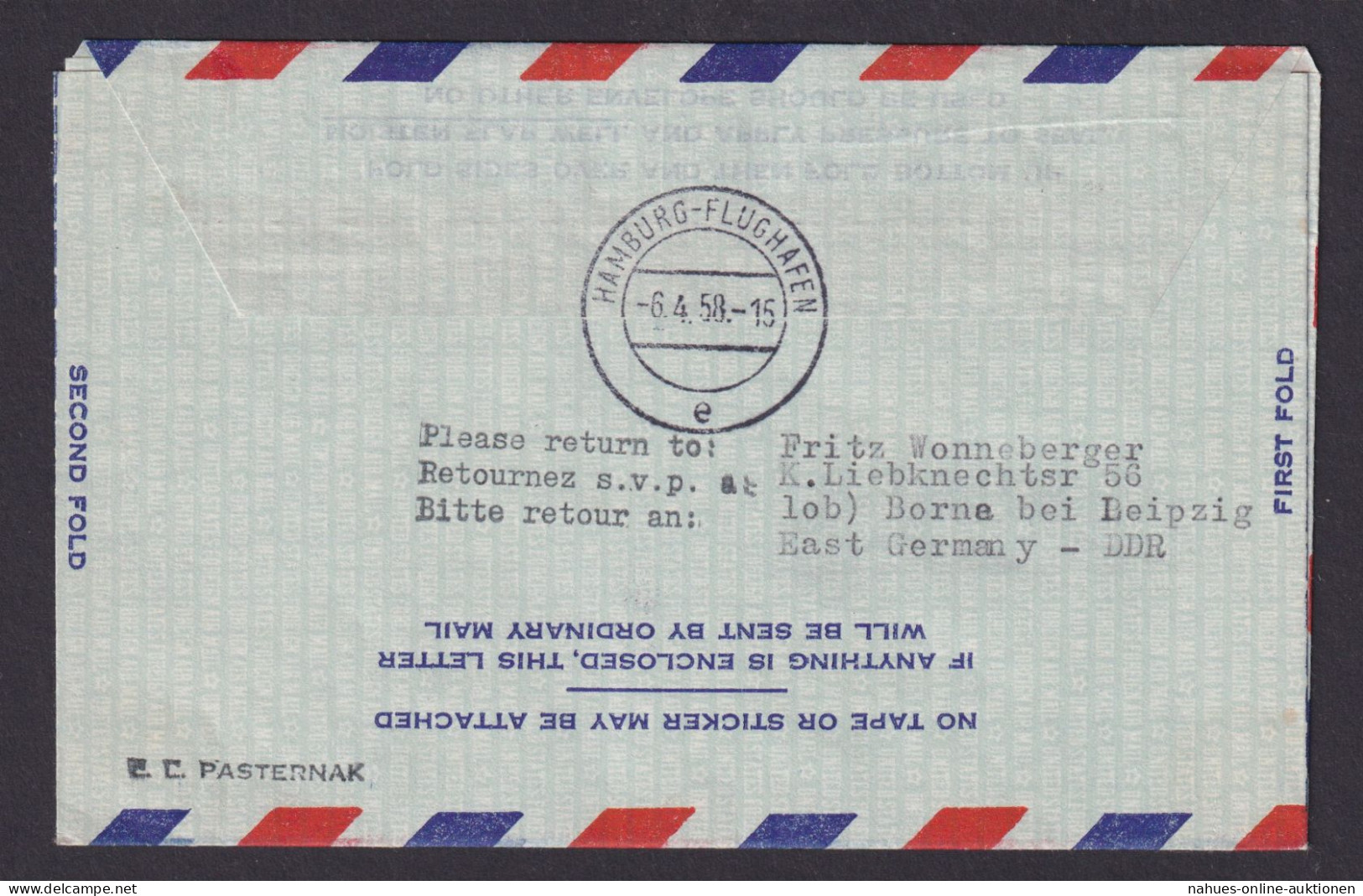 Flugpost Brief Air Mail USA Ganzsache Aerogramm Lufthansa Super Star AMF IDL - Lettres & Documents