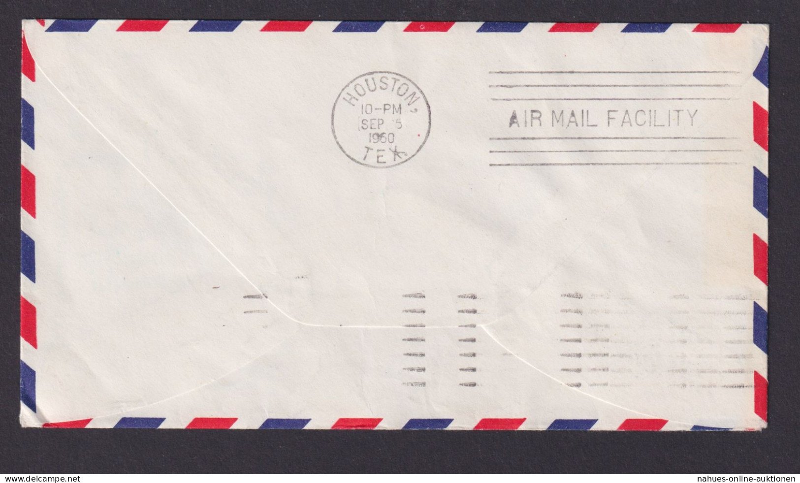 Flugpost Brief Air Mail USA First Jet Interchange Servis Los Angeles El Paso - Storia Postale