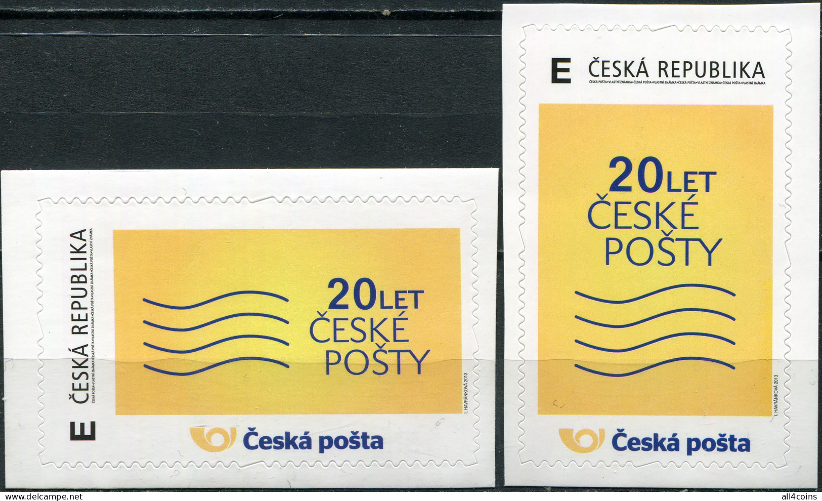 Czech Republic 2013. 20 Years Of Czech Post (MNH OG) Set Of 2 Stamps - Ungebraucht