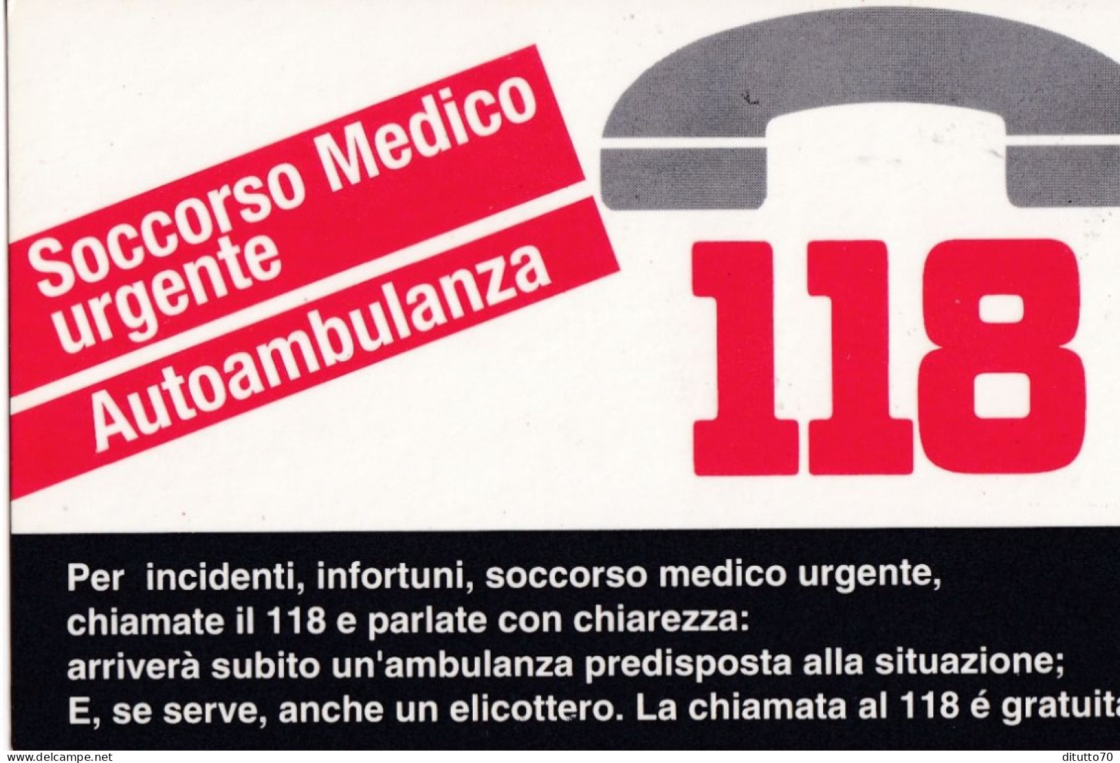 Calendarietto - 118 Soccorso Medico Urgente - Autombulanza - Ferrara - Anno 1994 - Formato Piccolo : 1991-00