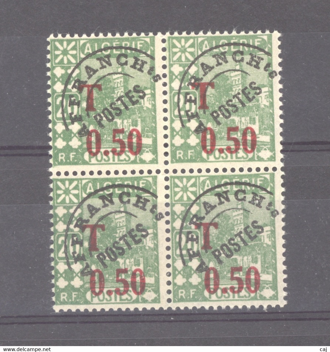 Algérie  -  Taxes  :  Yv  28  **   Bloc De 4 - Postage Due