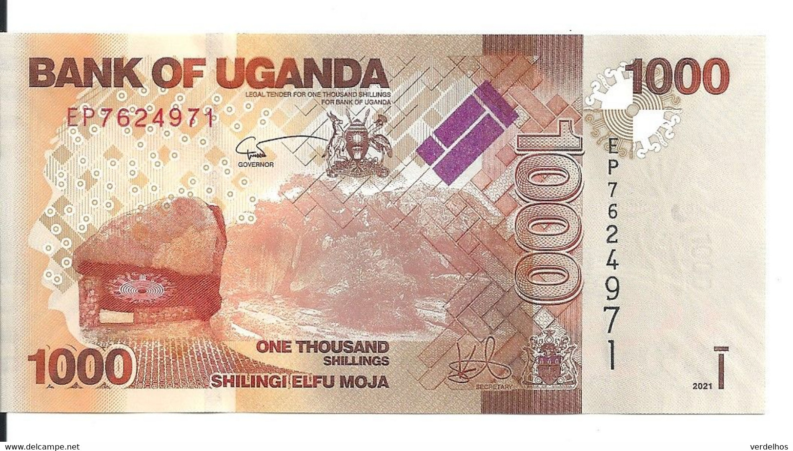 OUGANDA 1000 SHILLINGS 2021 UNC P 49 New - Oeganda