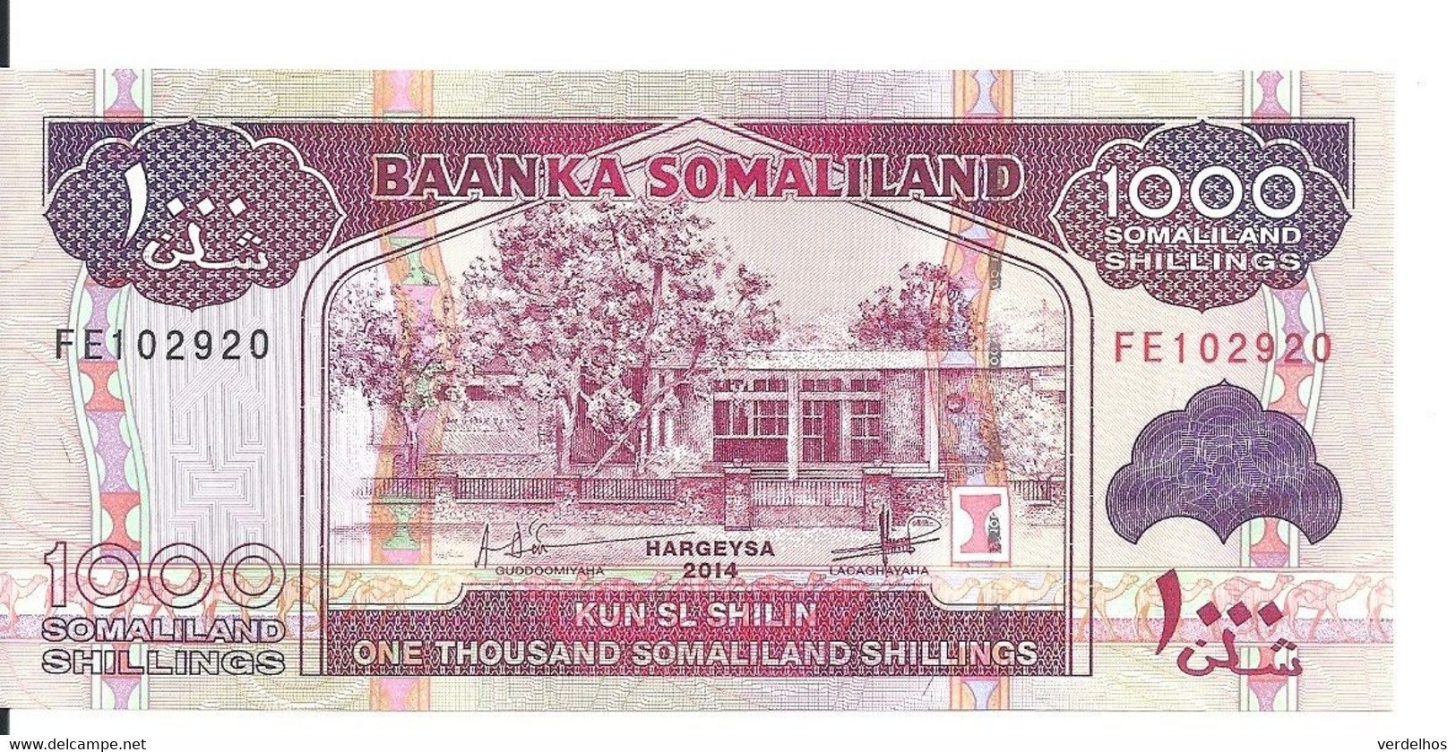 SOMALILAND 1000 SHILLINGS 2014 UNC P 20 C - Somalië