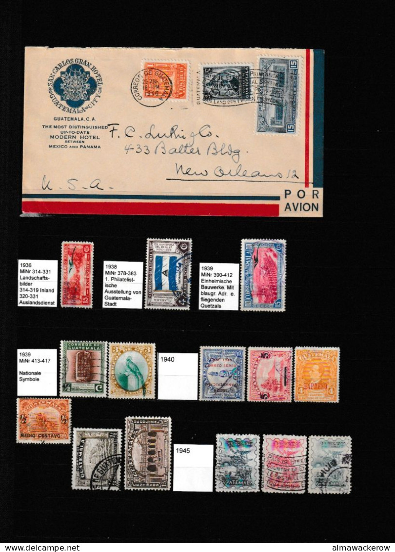 Guatemala 1871-1995 collection of stamps from the first issue mainly used o