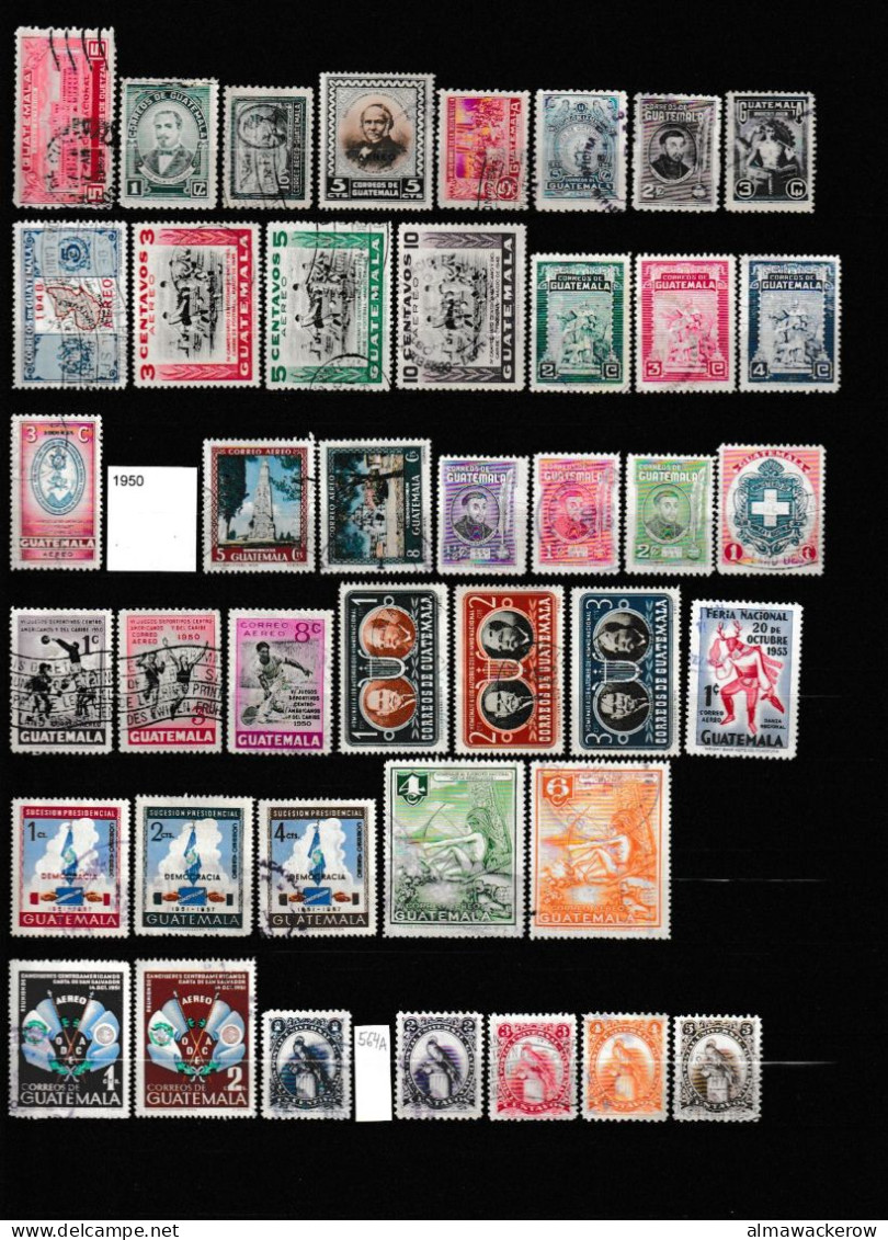 Guatemala 1871-1995 collection of stamps from the first issue mainly used o