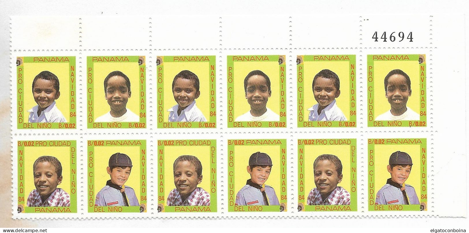 PANAMA YEAR 1984 PRO CHILDREN CITY CHRISTMAS X3 BLOCKS OF FOUR DIFFERENT STAMPS MNH SC RA103-6 - Panamá