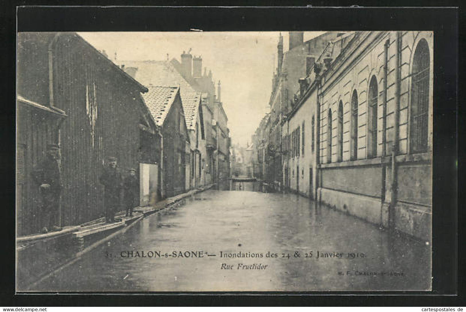 AK Chalon-sur-Saone, Inondations De 1910, Rue Fructidor, Hochwasser  - Inondations