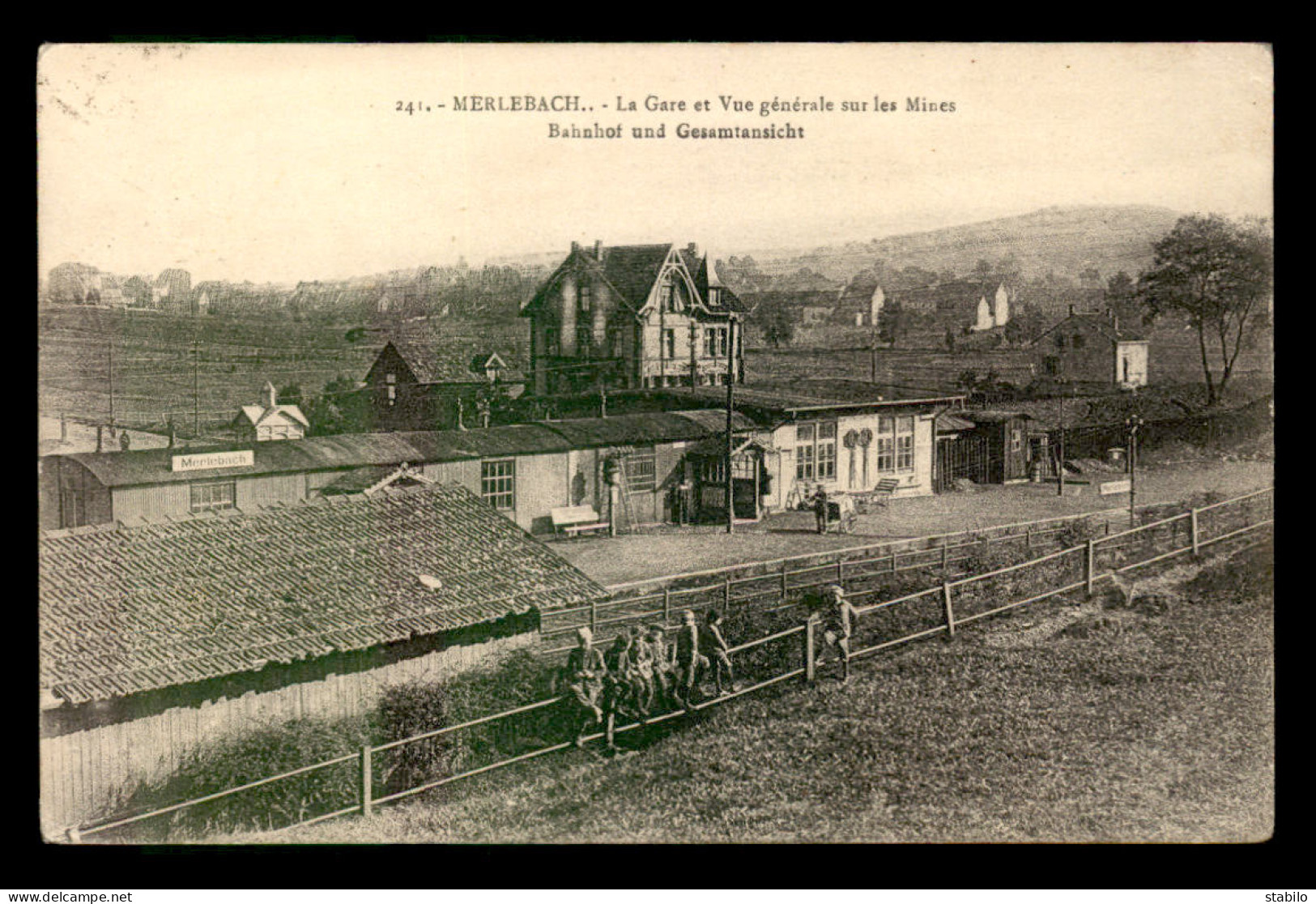 57 - MERLEBACH - LA GARE DE CHEMIN DE FER ET LES MINES - Freyming Merlebach