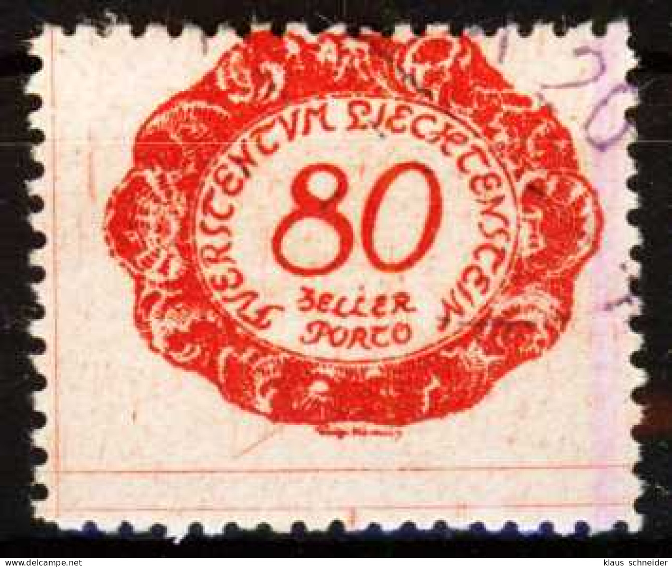 LIECHTENSTEIN PORTOMARKEN 1920 Nr 9 Gestempelt X2641DE - Strafportzegels
