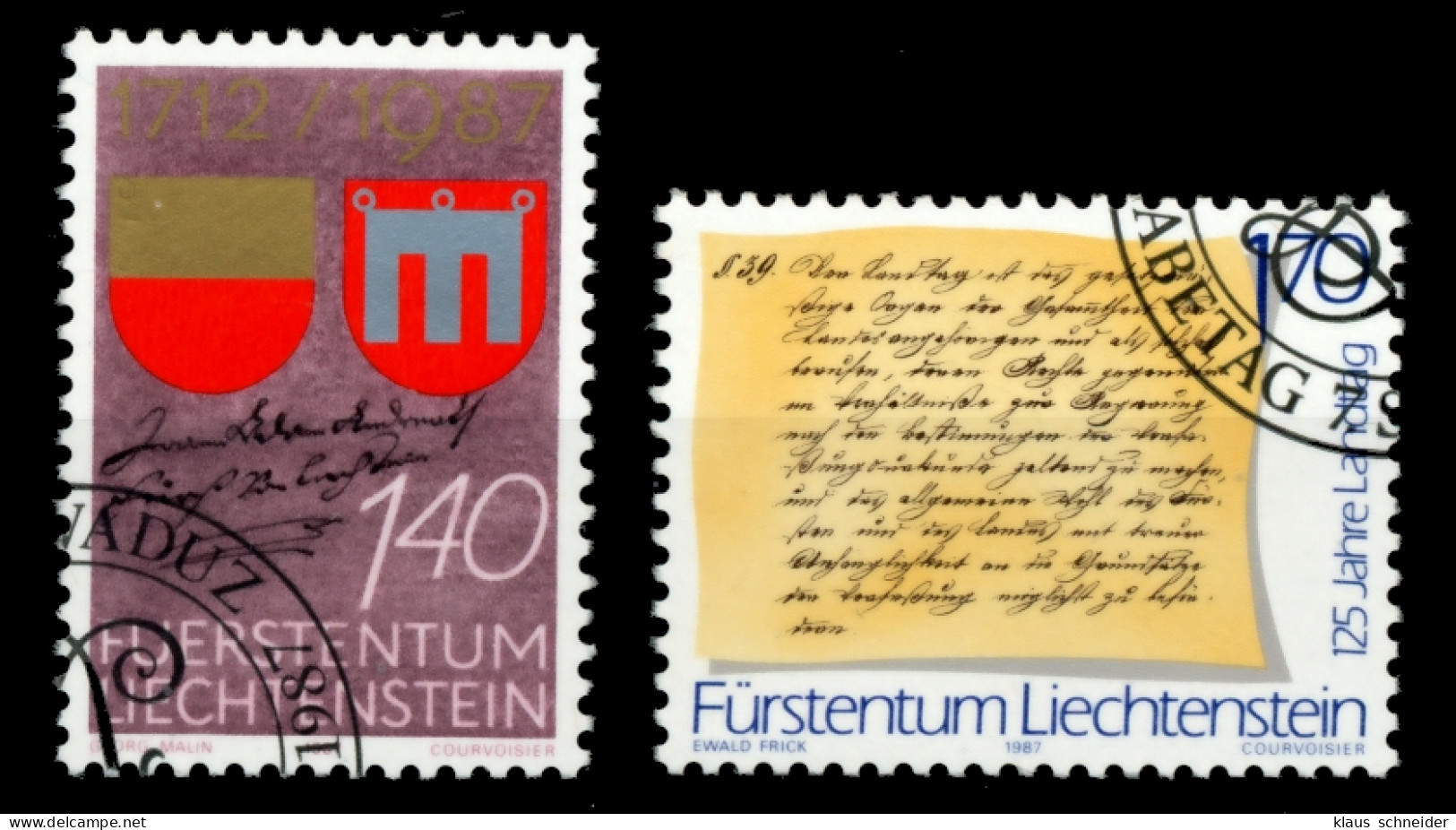 LIECHTENSTEIN 1987 Nr 928-929 Gestempelt SB49F2E - Used Stamps