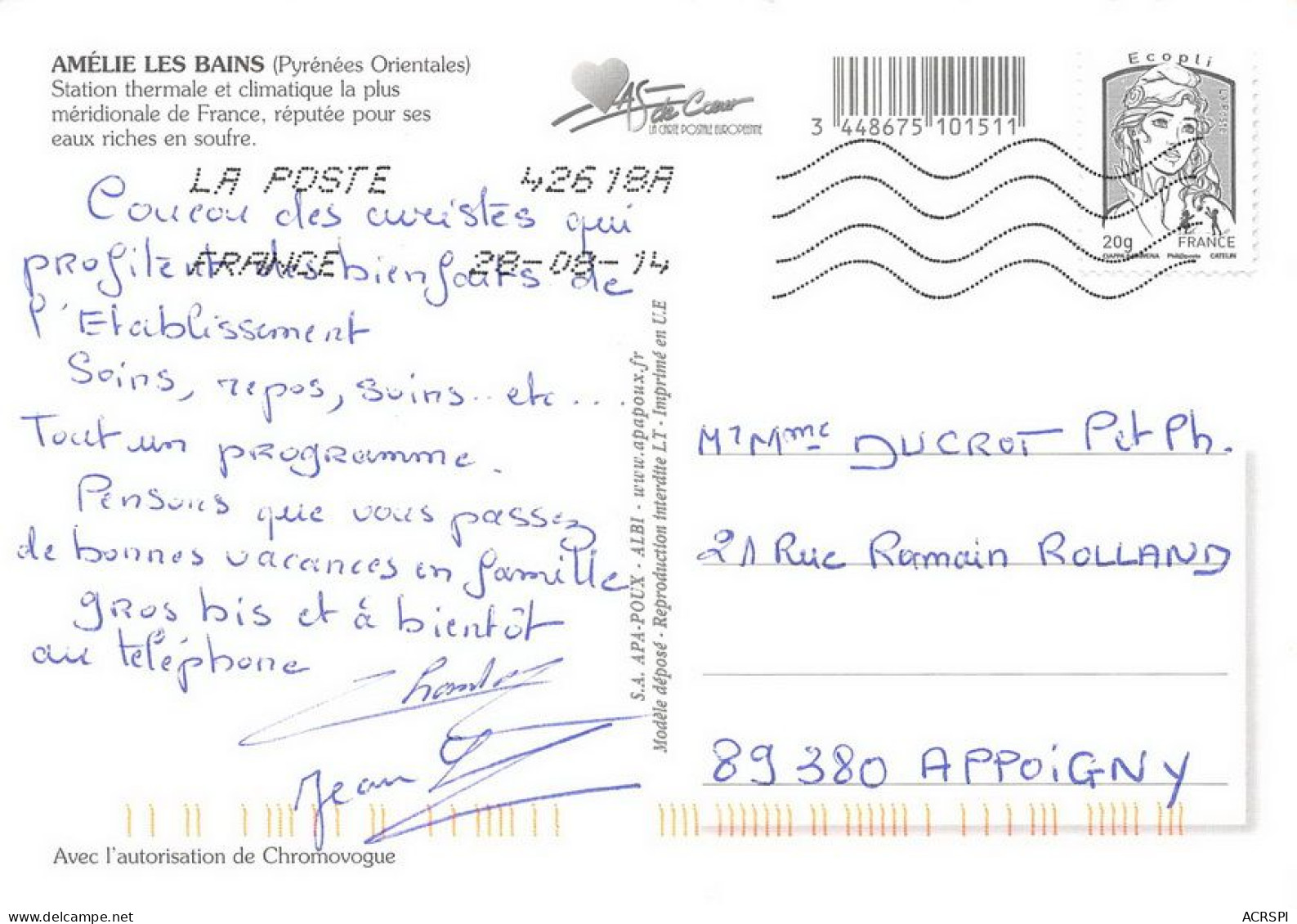 66 Amélie-les-Bains-Palalda    Le Grand Hotel MARTINET    (Scan R/V) N°   12   \MT9126 - Ceret