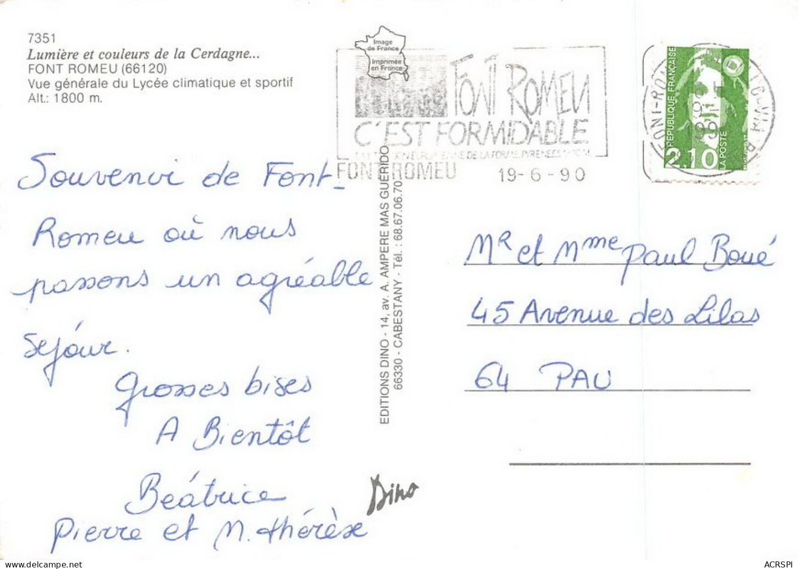 66  Font-Romeu-Odeillo-Via  Vue Aérienne Du Lycée D'altitude  (Scan R/V) N°   19   \MT9120 - Prades