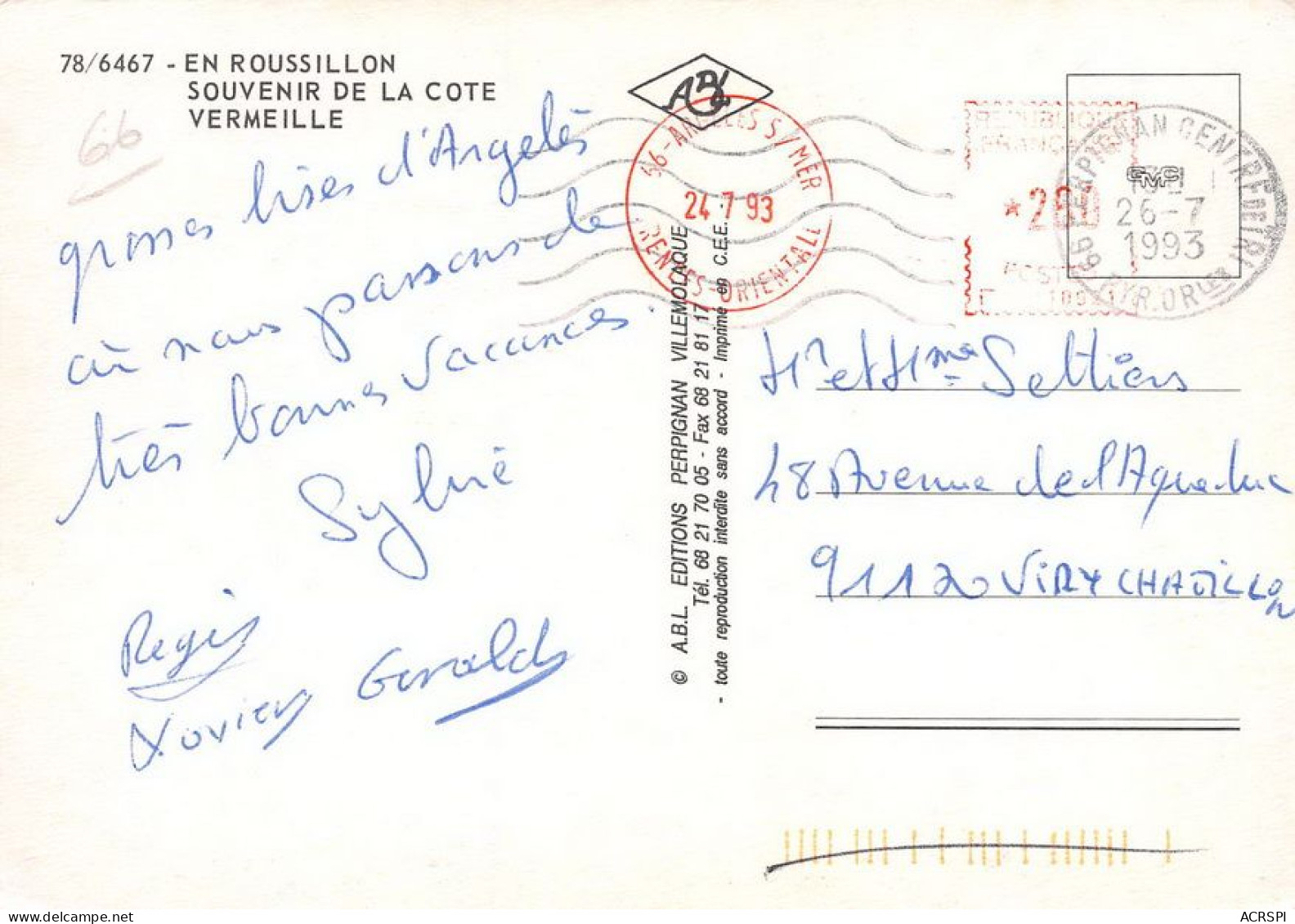 66  CANET PLAGE En Rousillon  Front De Mer Cote Vermeille  (Scan R/V) N°   51   \MT9119 - Canet En Roussillon
