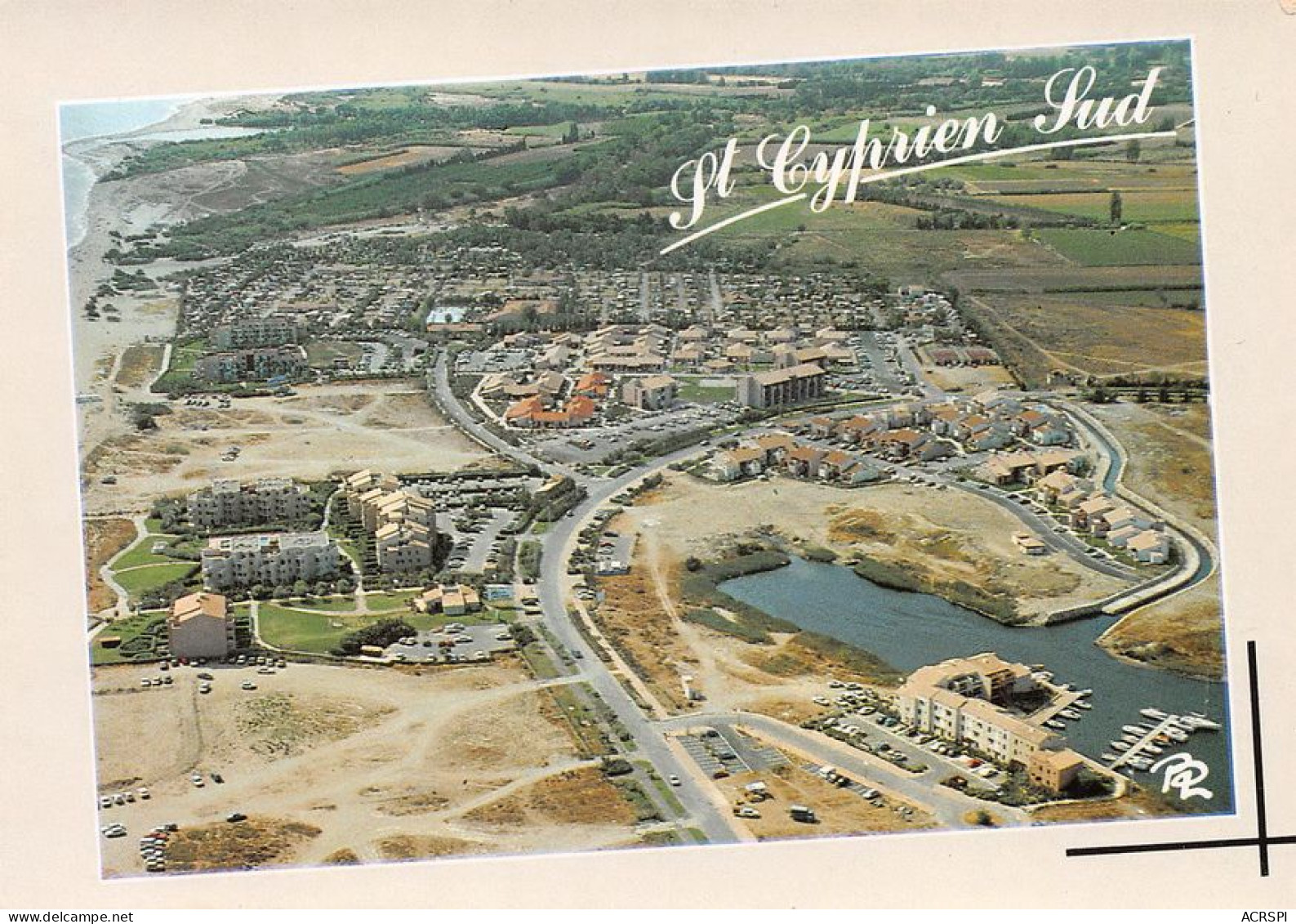 66  Saint-Cyprien  La Plage SUD Vue Générale Aérienne  (Scan R/V) N°   21   \MT9118 - Saint Cyprien