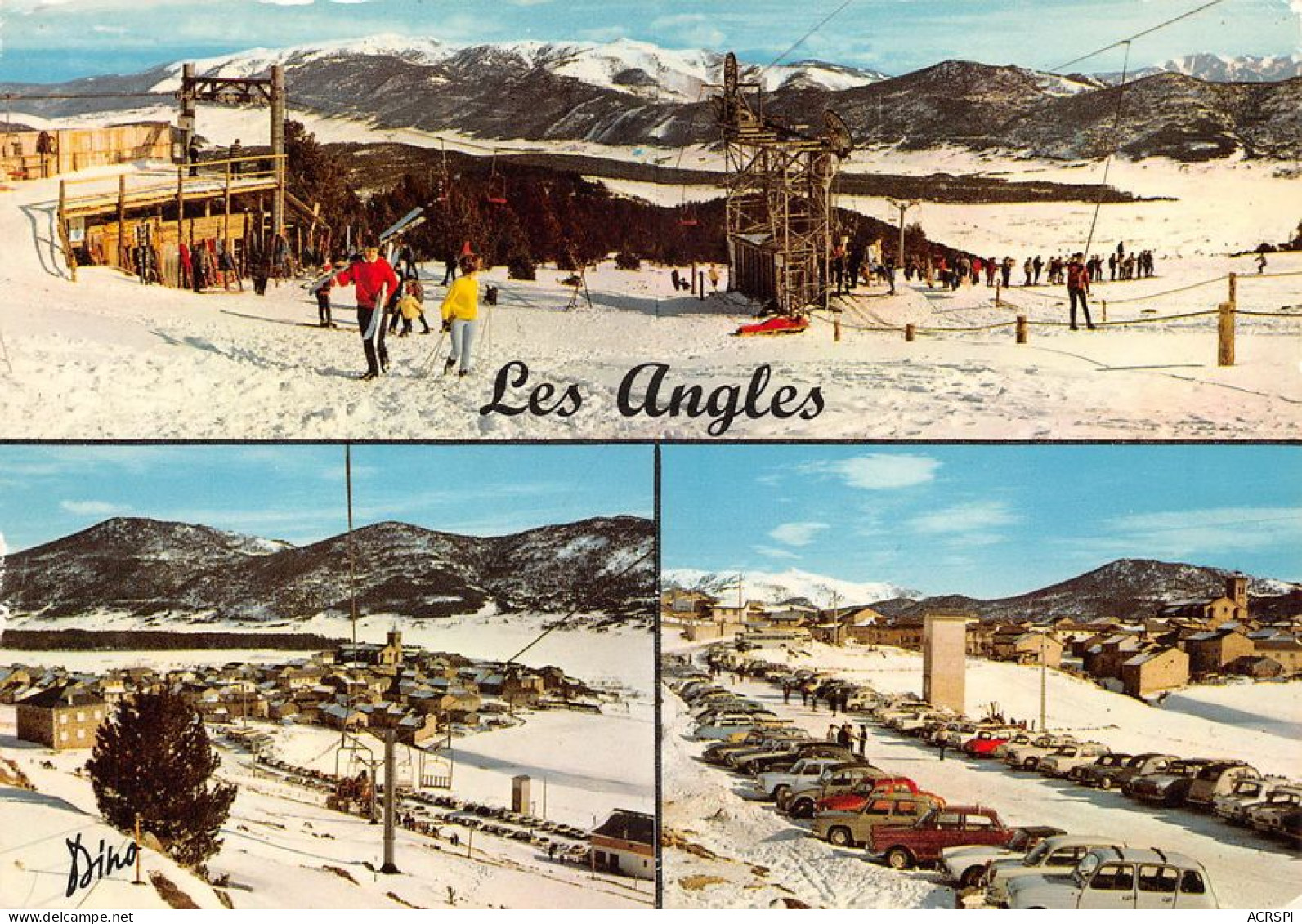 66  Les Angles Pistes Et Remontes Pentes  (Scan R/V) N°   57   \MT9130 - Prades