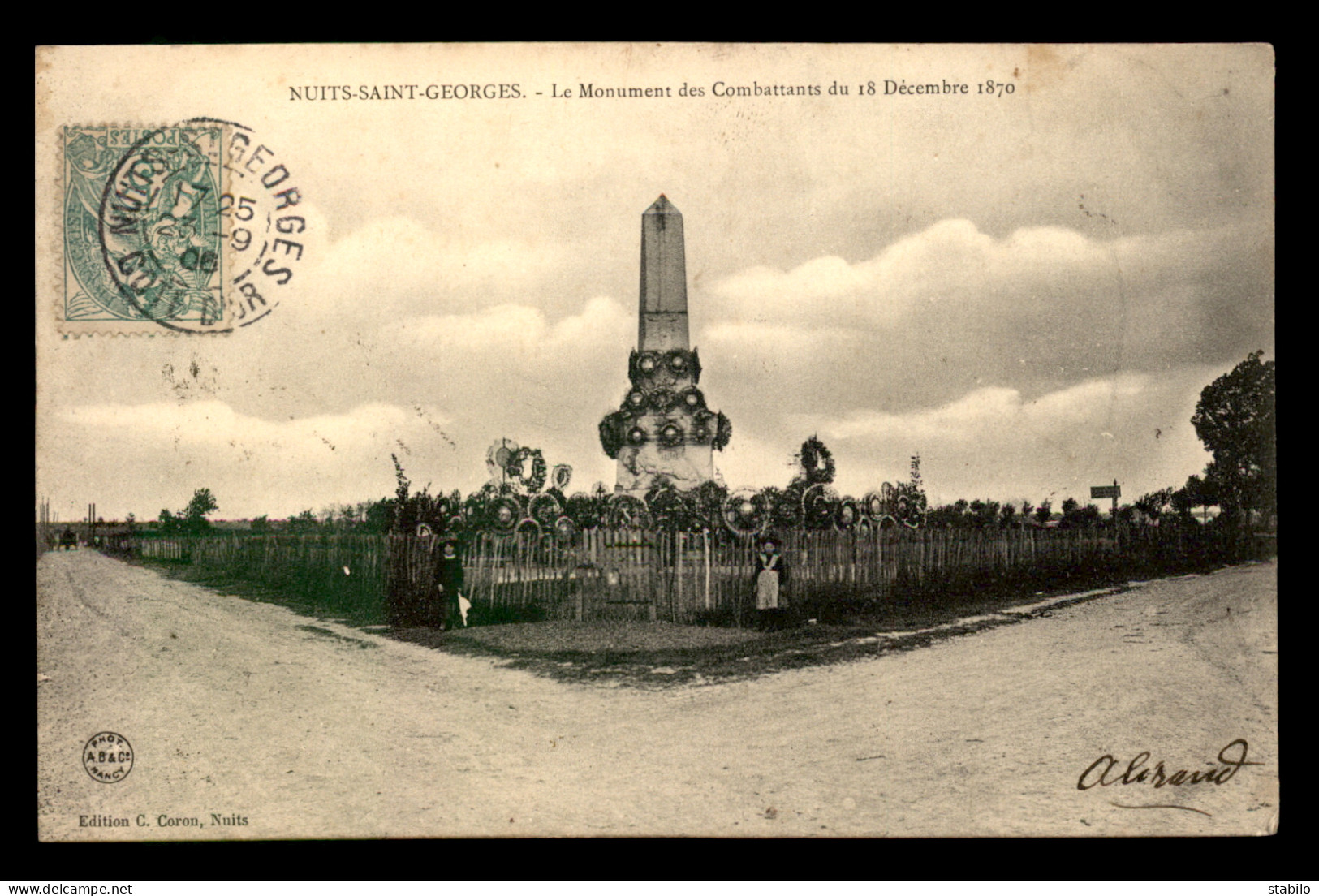 GUERRE DE 1870 - NUITS-ST-GEORGES (COTE-D'OR) - MONUMENT DES COMBATTANTS DU 18 DECEMBRE 1870 - Nuits Saint Georges