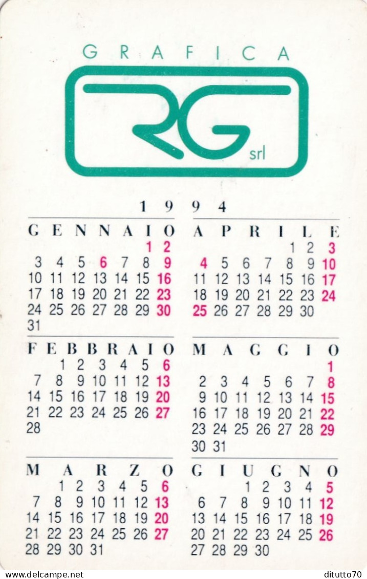 Calendarietto - Grafica - Rg - Milano - Anno 1994 - Formato Piccolo : 1991-00