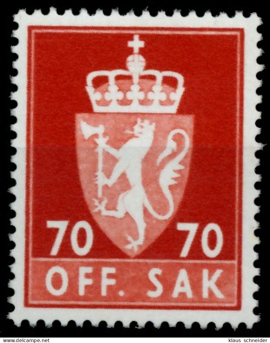 NORWEGEN DIENST Nr 92 Postfrisch S034EF2 - Oficiales