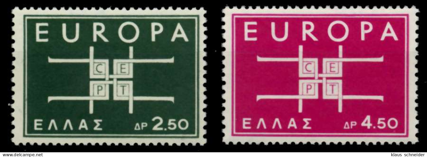 GRIECHENLAND 1963 Nr 821-822 Postfrisch X91E786 - Neufs