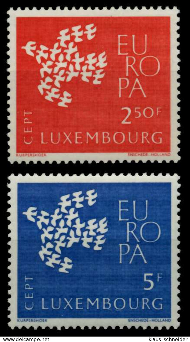 LUXEMBURG 1961 Nr 647-648 Postfrisch S03FEF6 - Unused Stamps
