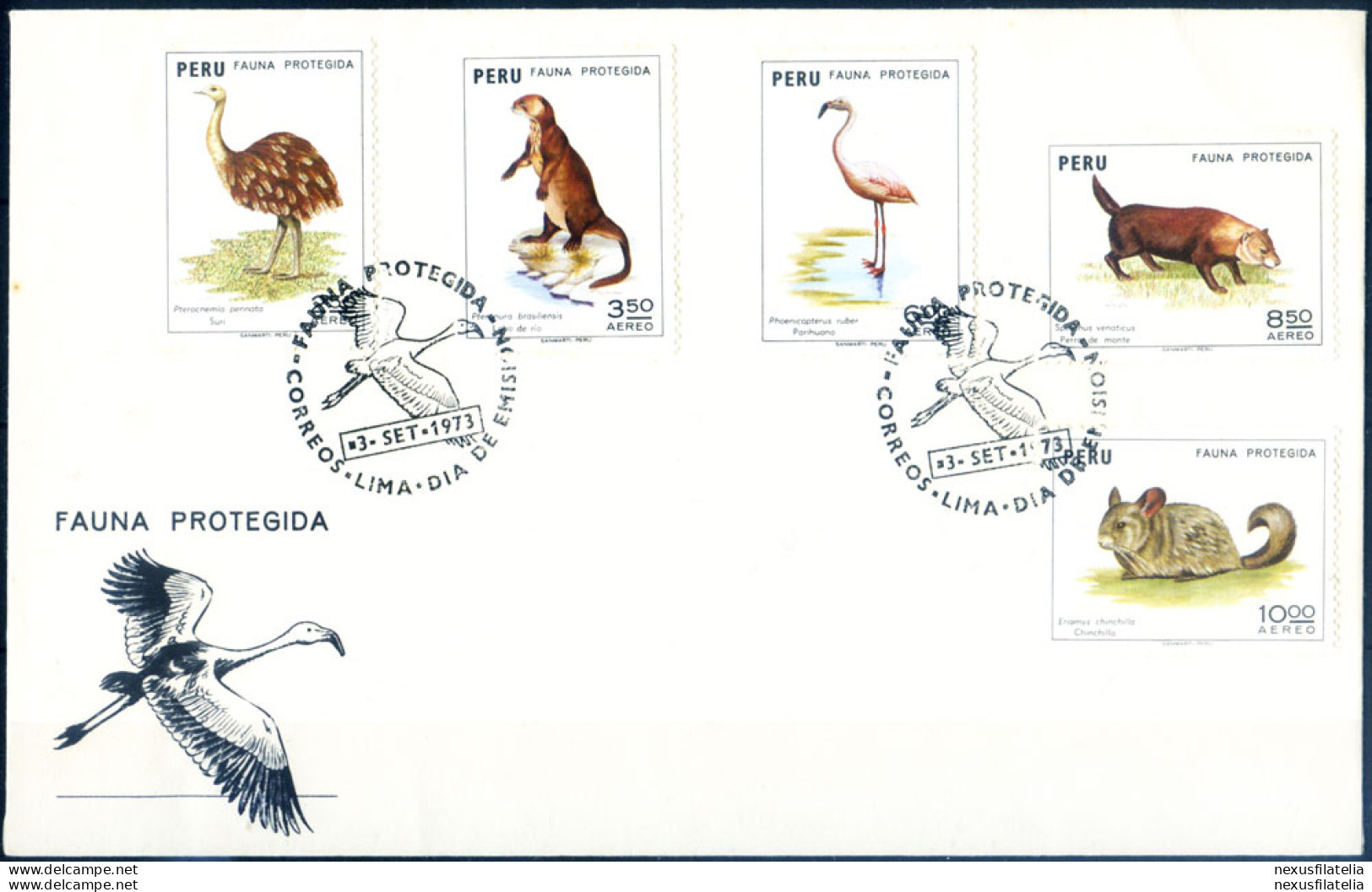 Fauna Protetta 1973. FDC. - Peru