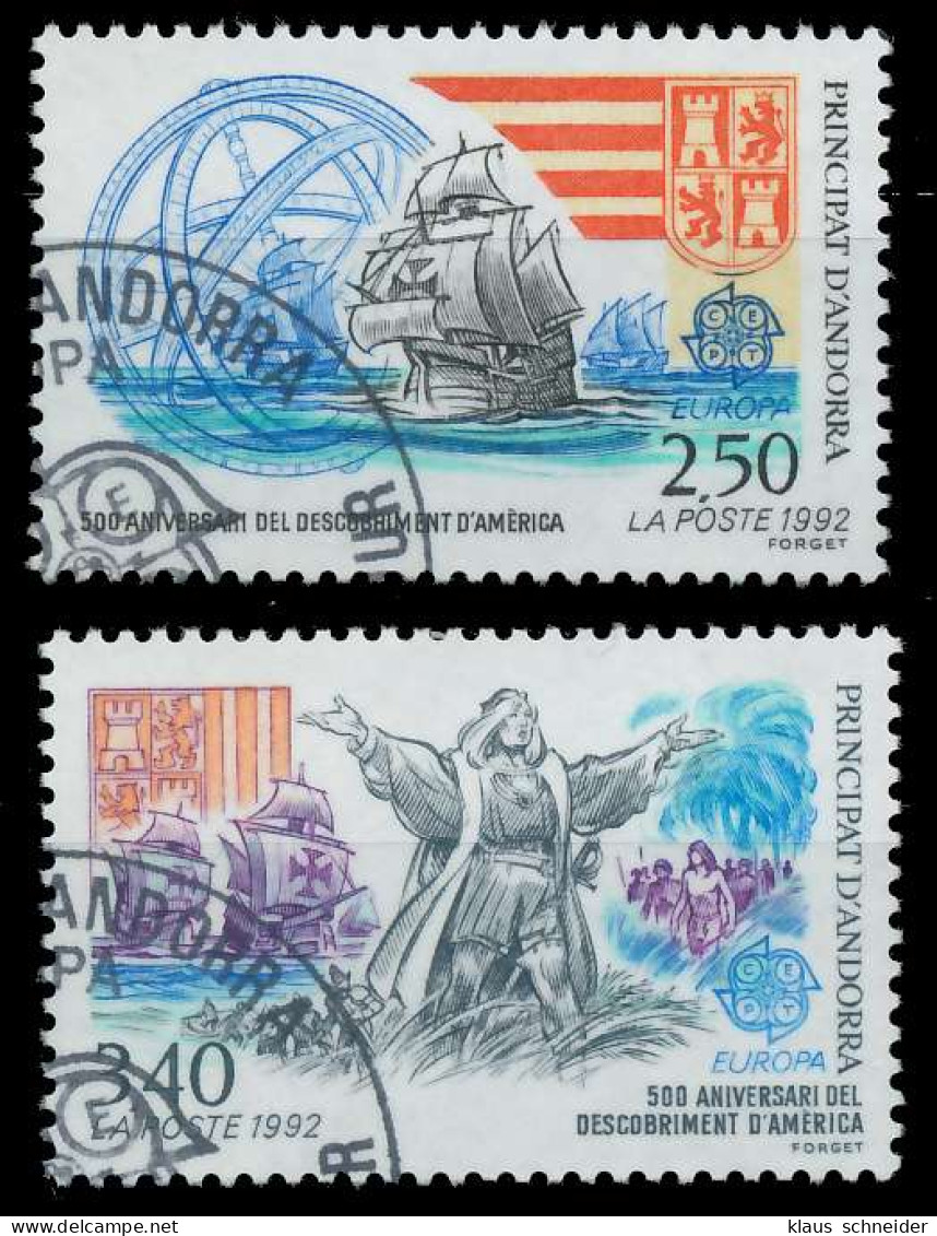 ANDORRA (FRANZ. POST) 1992 Nr 437-438 Gestempelt X5D8D4E - Used Stamps