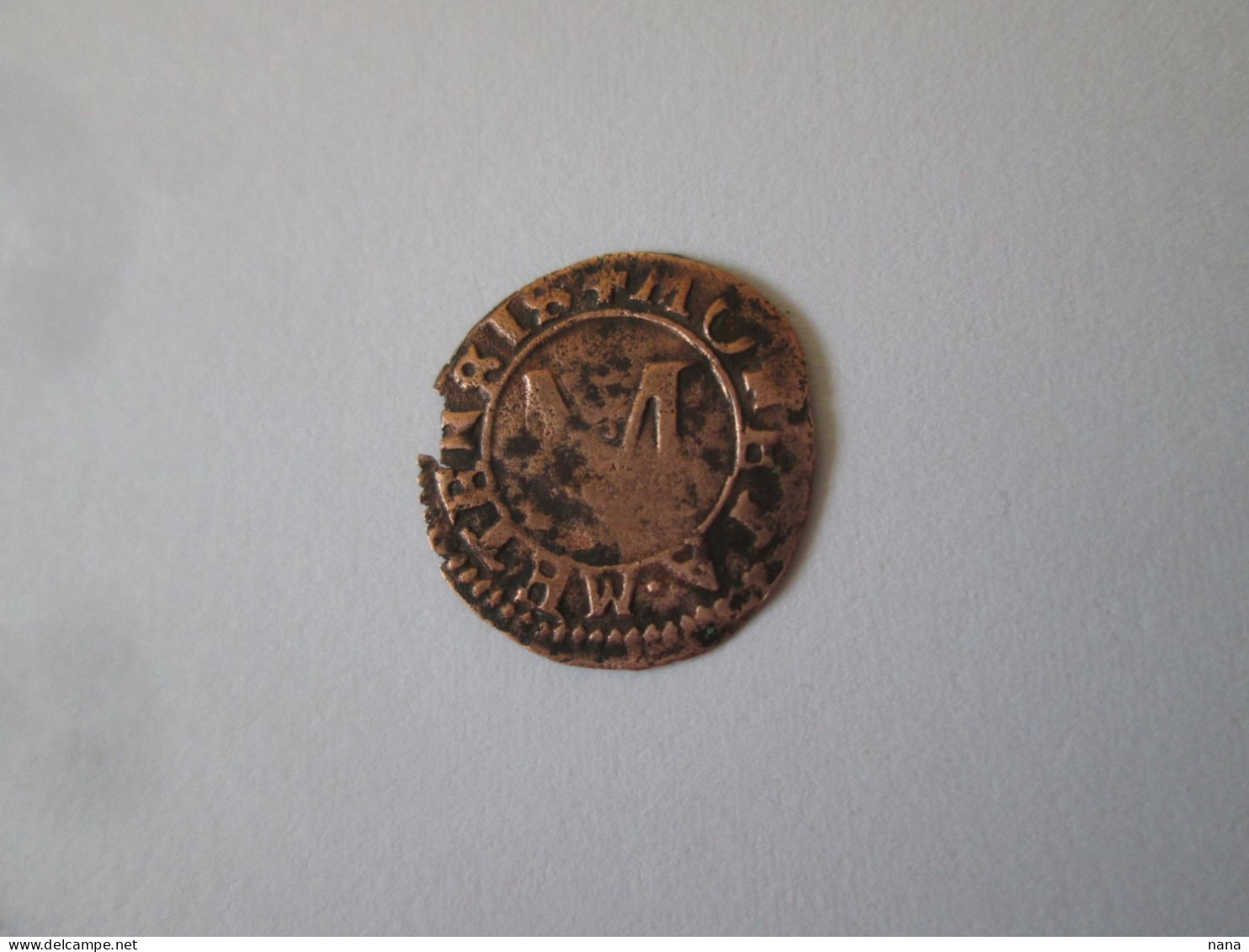Rare! France Metz Ville Monnaie 1/4 Sol 1650/France Metz City Coin 1/4 Sol 1650 - Autres & Non Classés