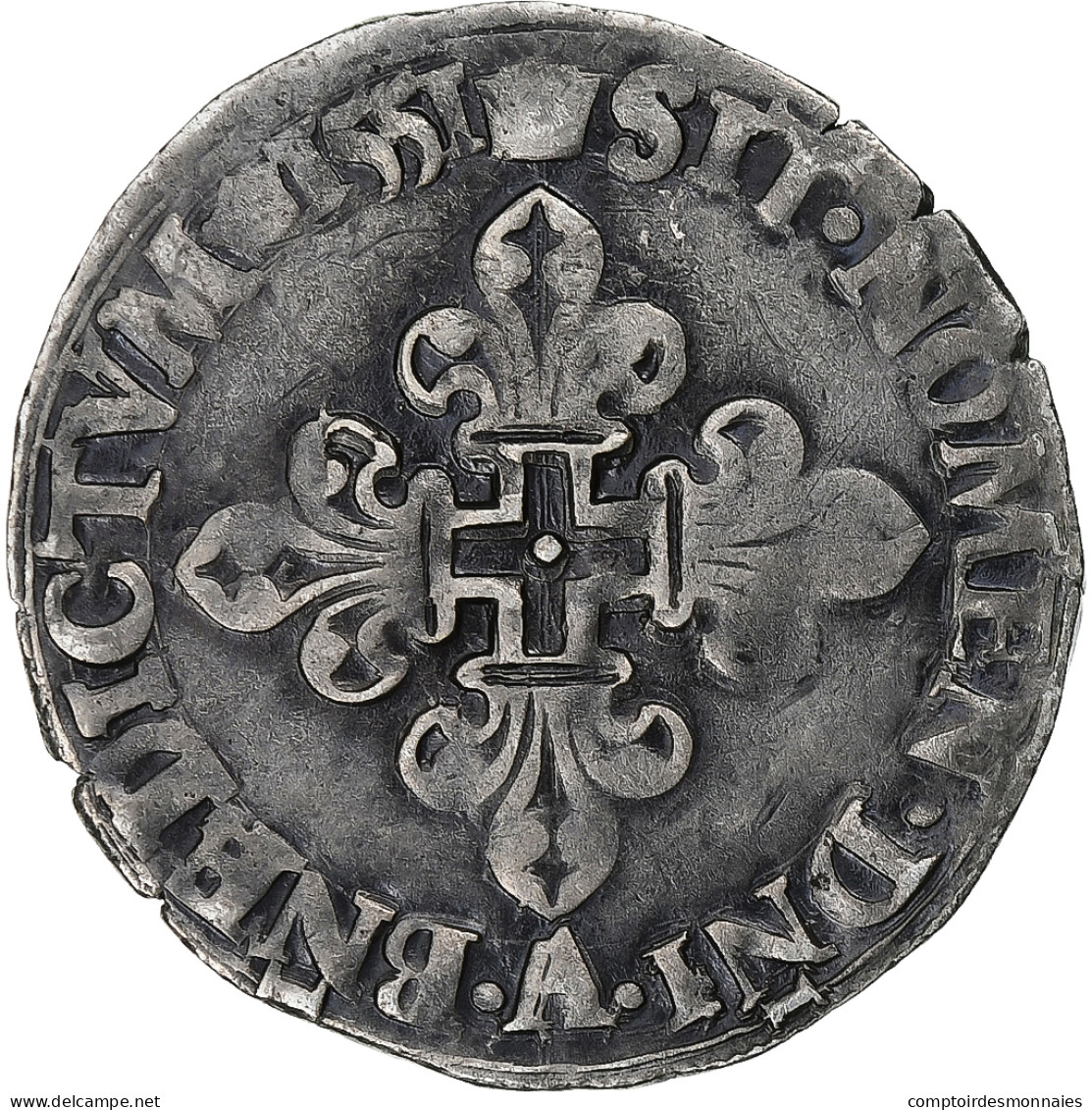 France, Henri II, Sol Parisis, 1551, Paris, Billon, TTB, Gadoury:362 - 1547-1559 Henry II