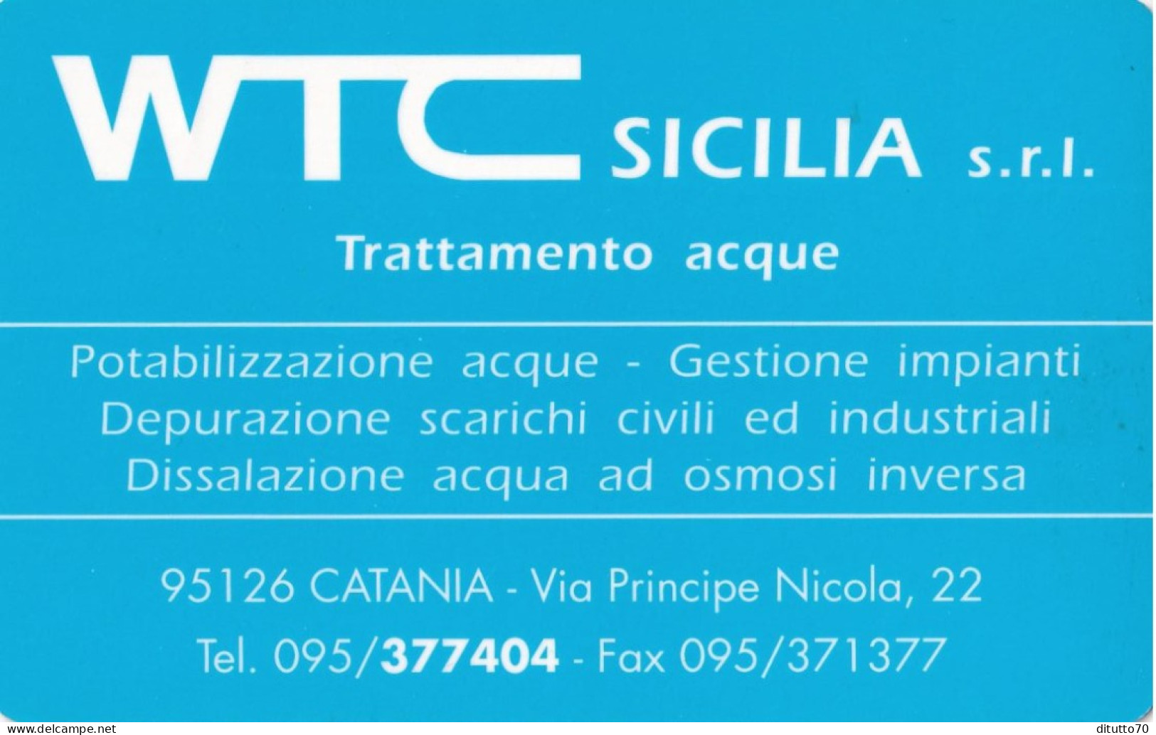 Calendarietto - WTC - Trattamento Acque - Sicilia - Catania- Anno 1994 - Petit Format : 1991-00