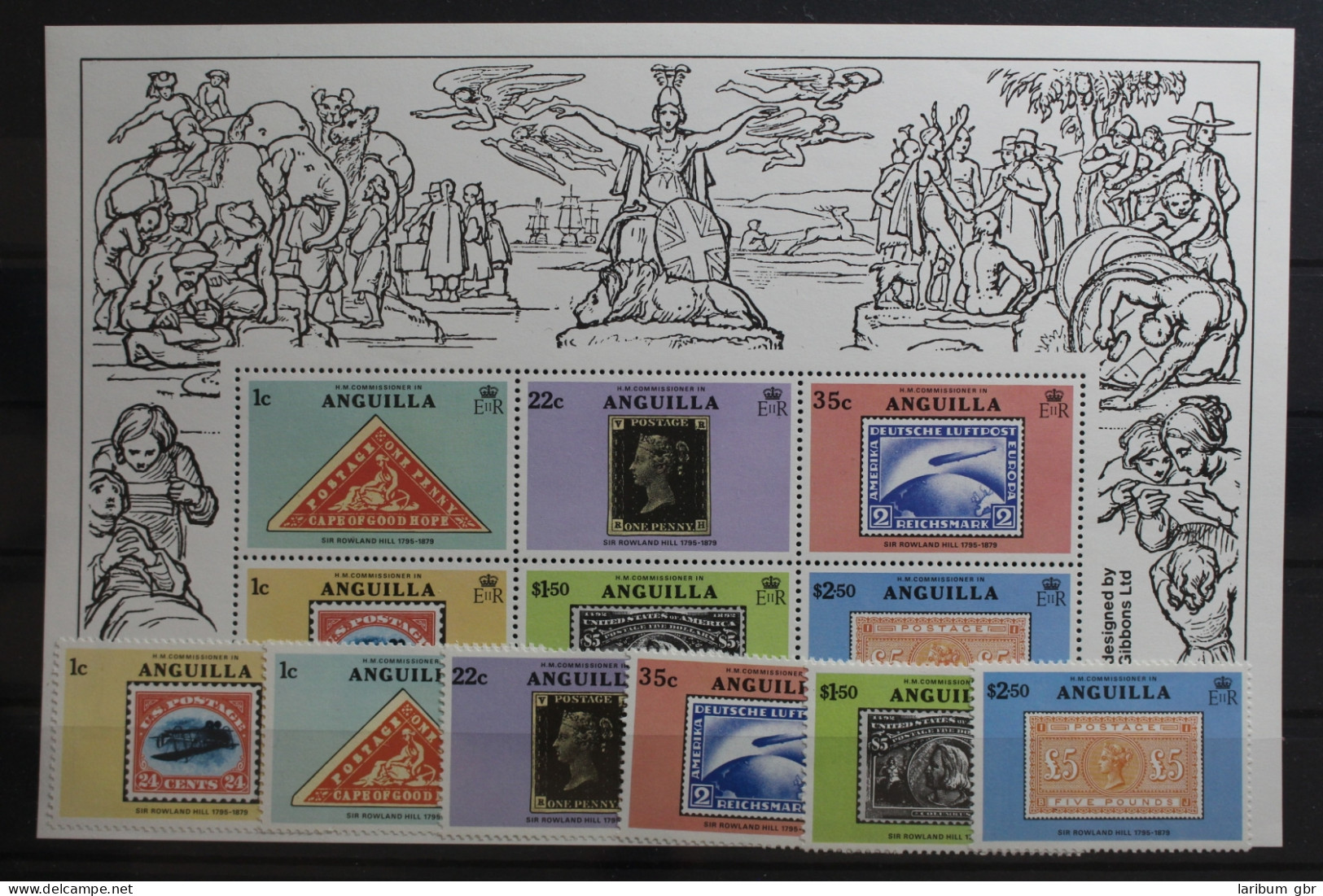 Anguilla 347-352, Block 25 Mit 347-352 Postfrisch #TE457 - Anguilla (1968-...)