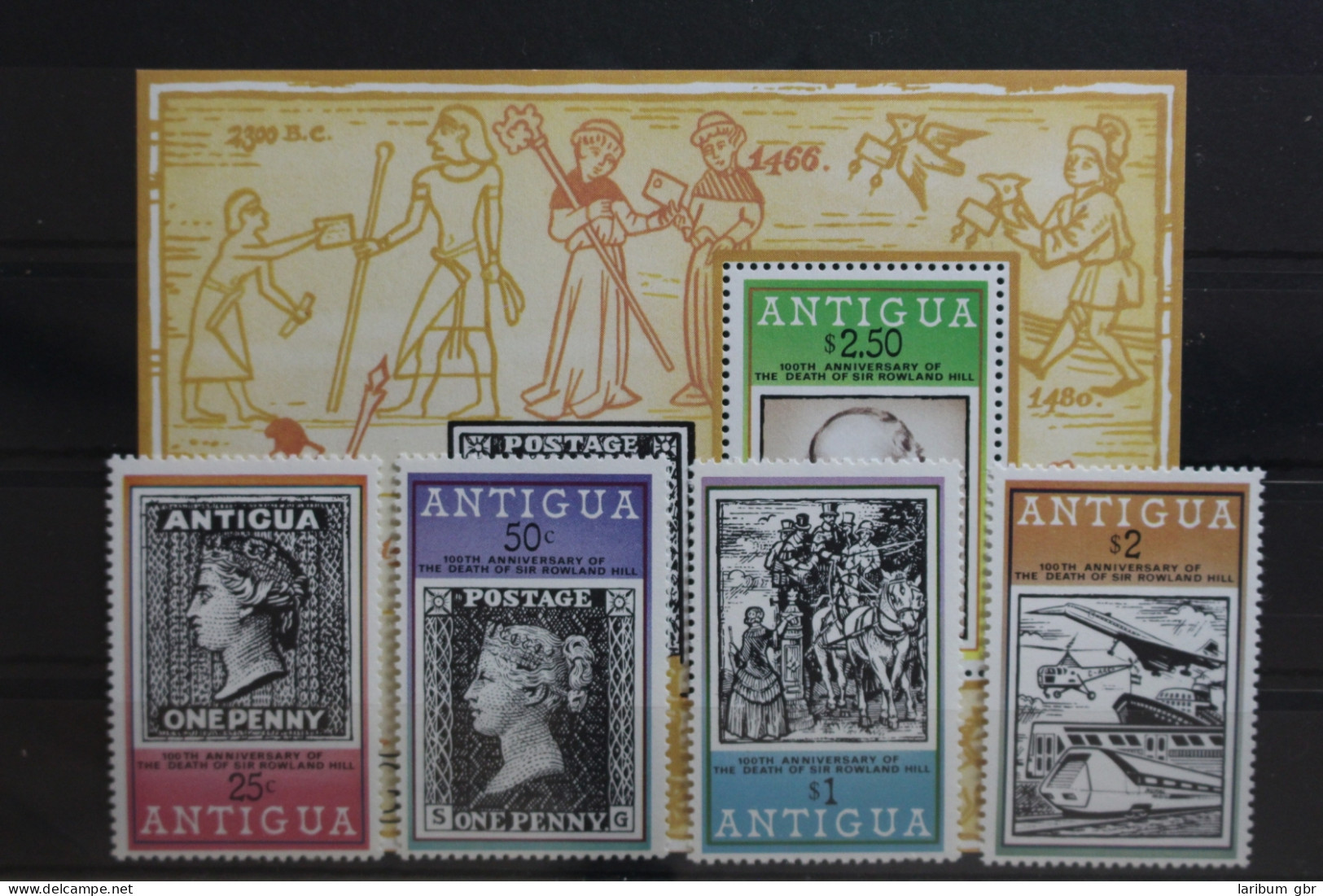 Antigua 529 A-532 A, Block 40 Mit 533 Postfrisch #TE458 - Antigua And Barbuda (1981-...)