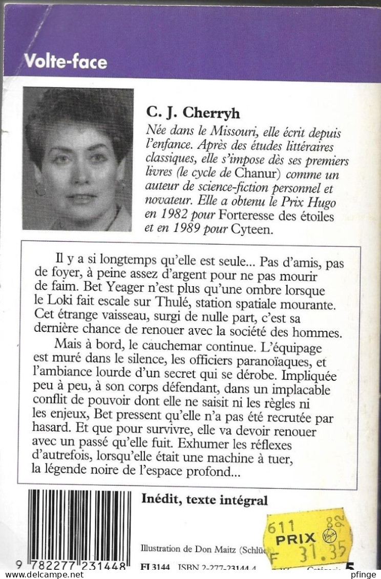 Volte-face Par C. J. Cherryh -	J'ai Lu N°3144 - J'ai Lu