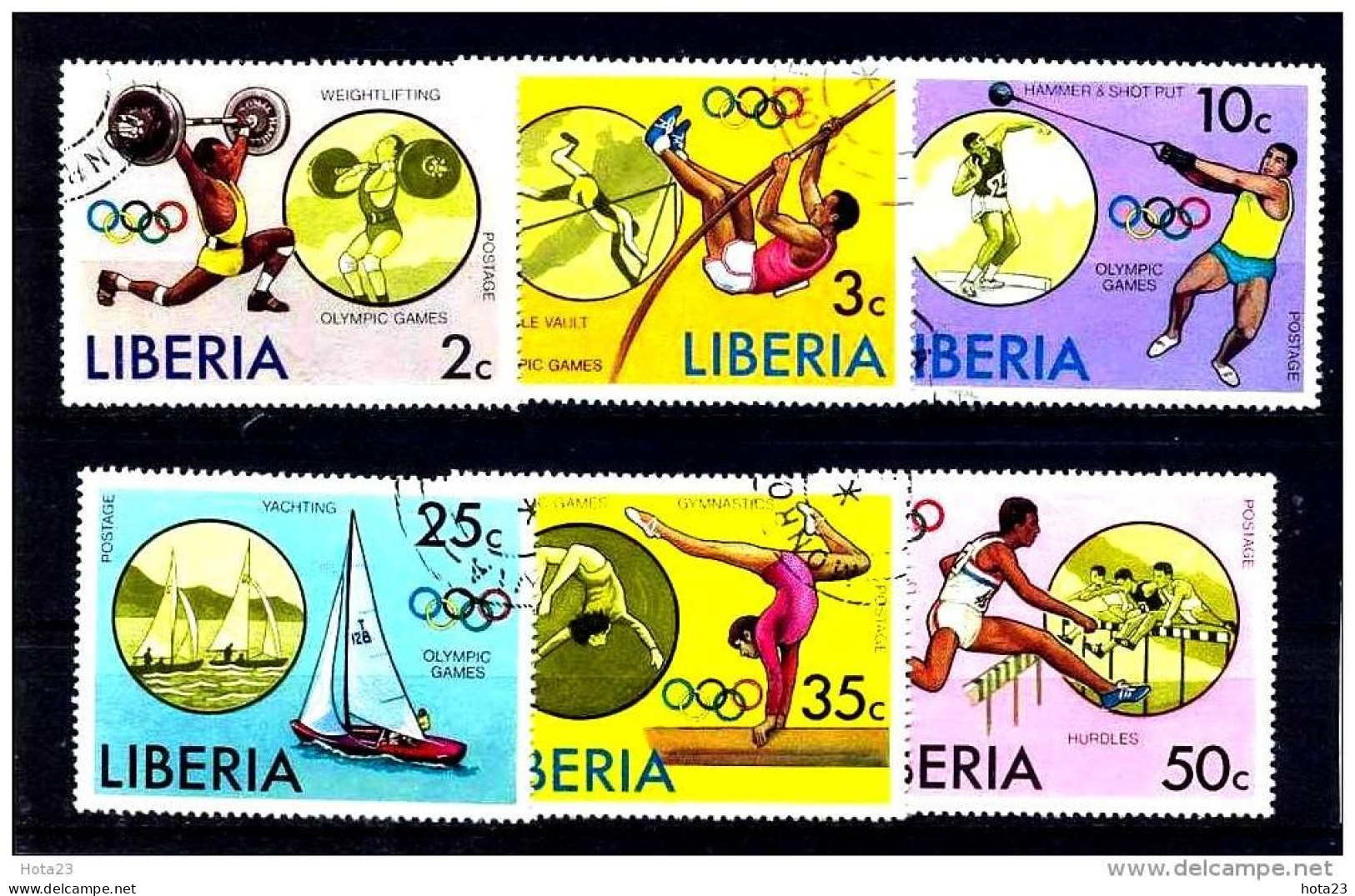 Liberia  - CANADA  Montreal  1976, OLIMPIC GAMES  Complete Serie Sailing Ship Sports, Full Used. Cv 3 Euro - Estate 1976: Montreal