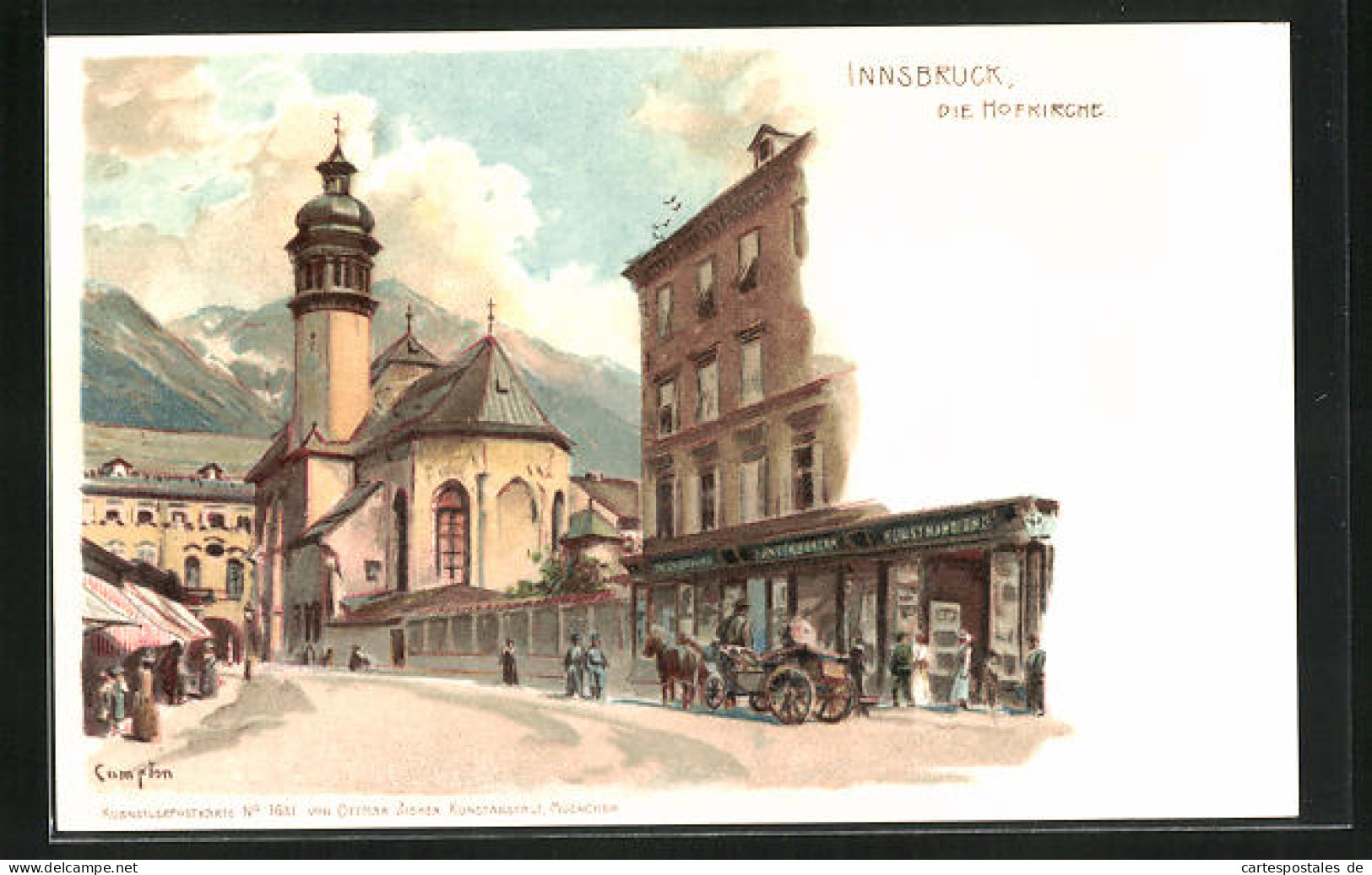 Künstler-AK Edward Theodore Compton: Innsbruck, Strasse An Der Hofkirche  - Compton, E.T.