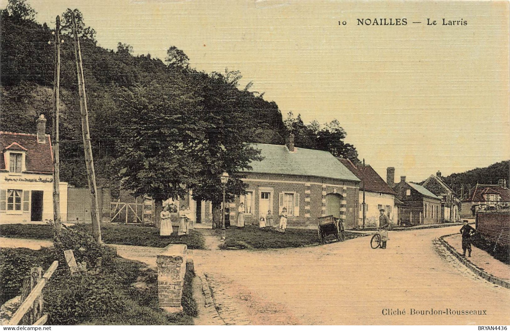 60 - NOAILLES - LE LARRIS - CARTE PAPER TOILE COLORISEE - Noailles
